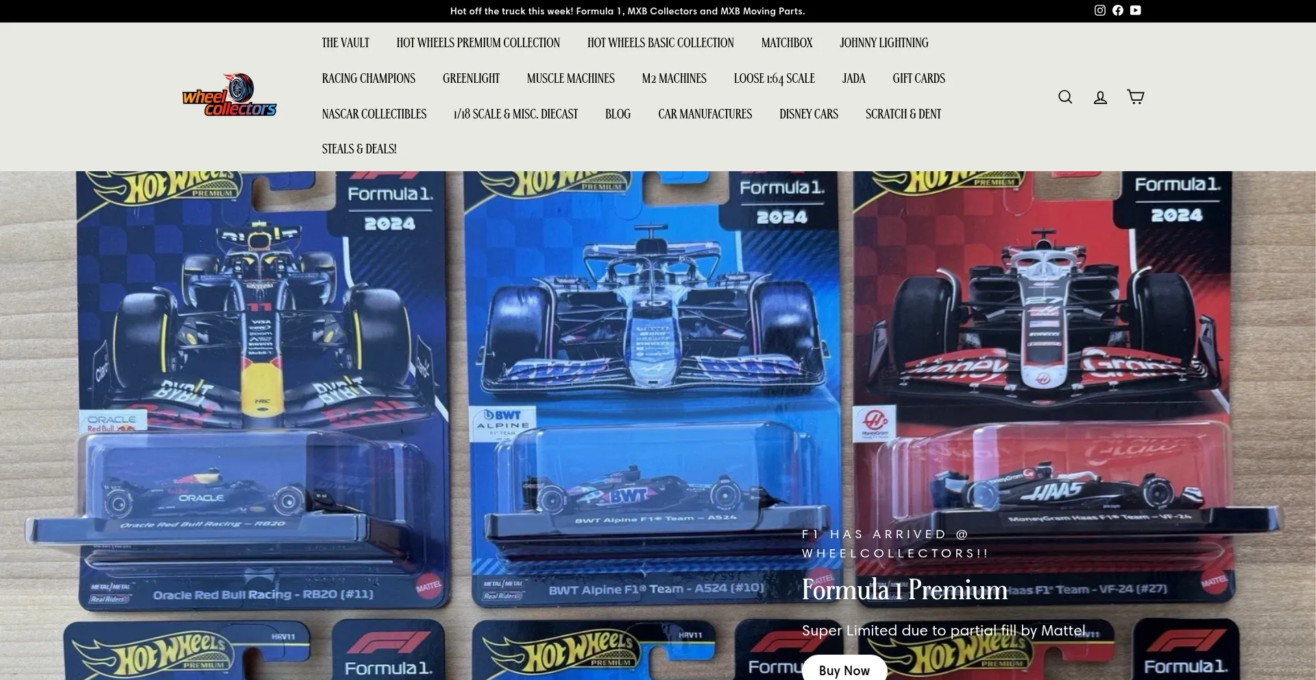 Website screenshot of Wheelcollectors.com