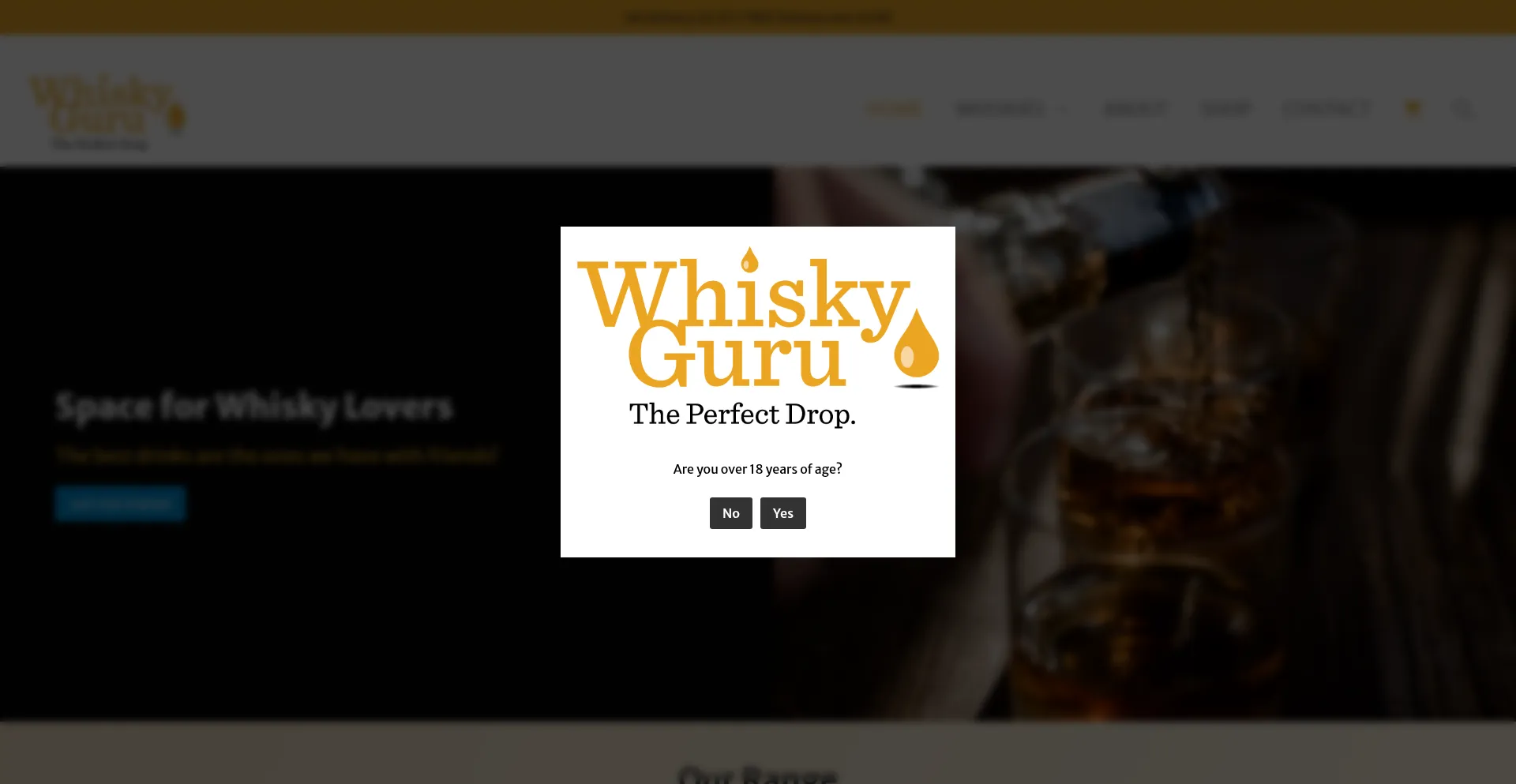 Website screenshot of Whiskyguru.co.uk