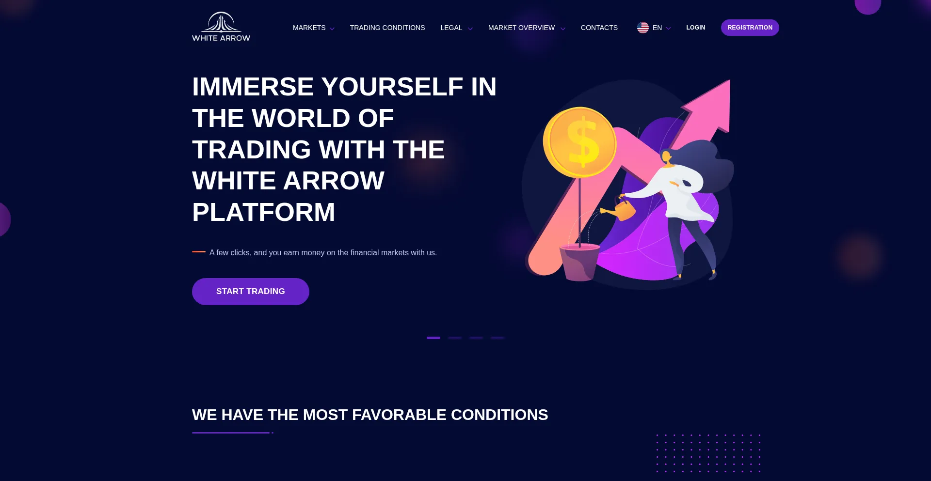 Website screenshot of White-arrow.org
