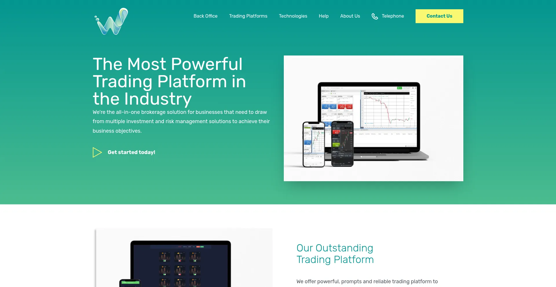 Website screenshot of Whitelabeltradingplatform.info
