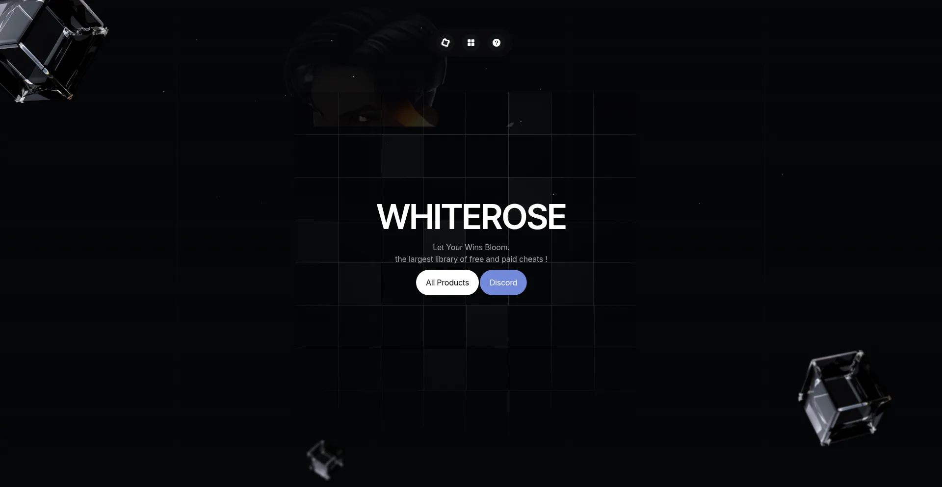 Website screenshot of Whiterose.framer.website
