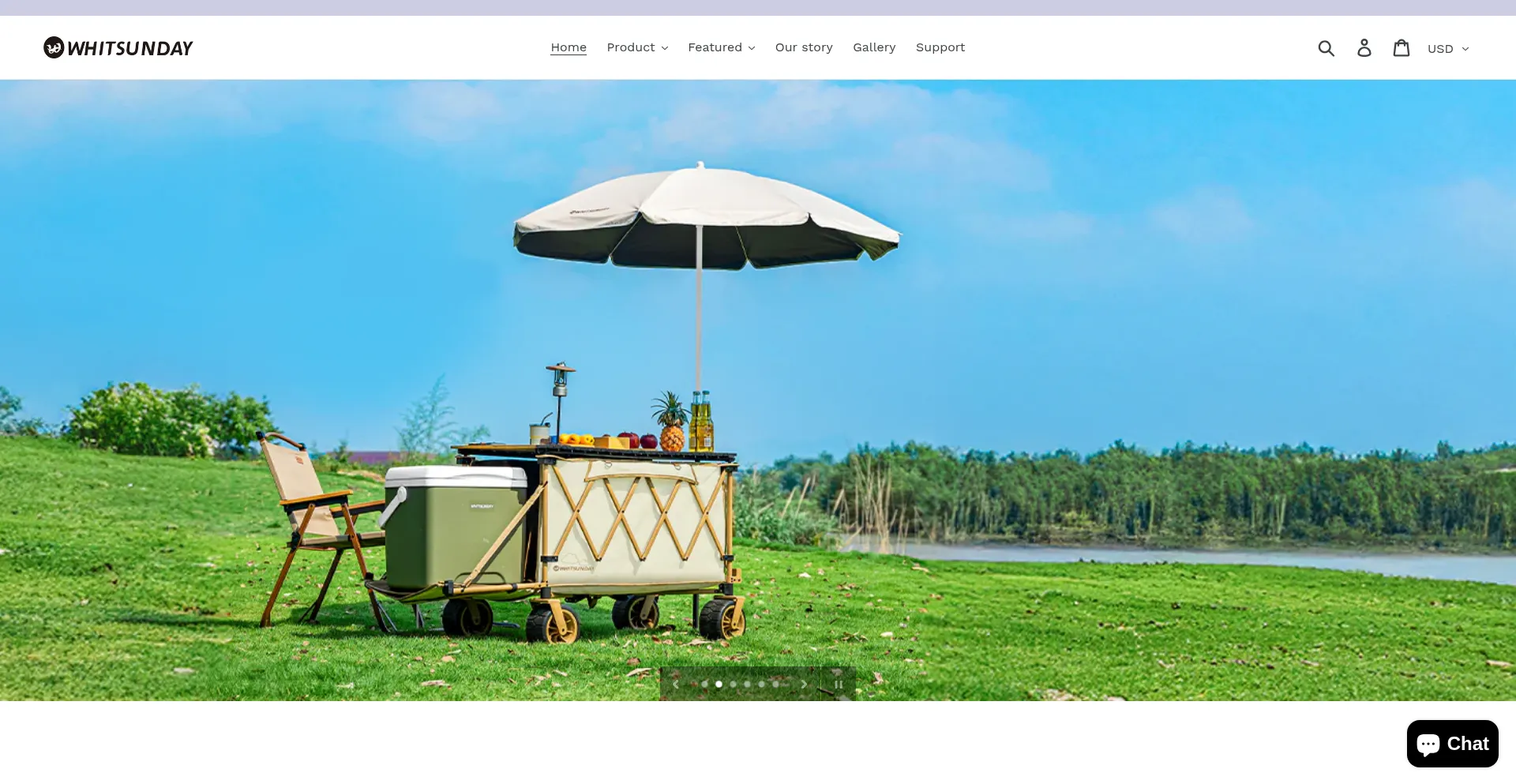 Website screenshot of Whitsundayshop.com