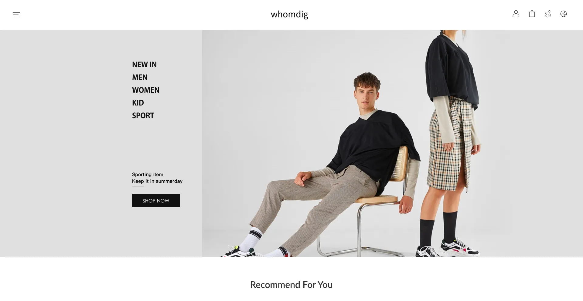 Website screenshot of Whomdig.com