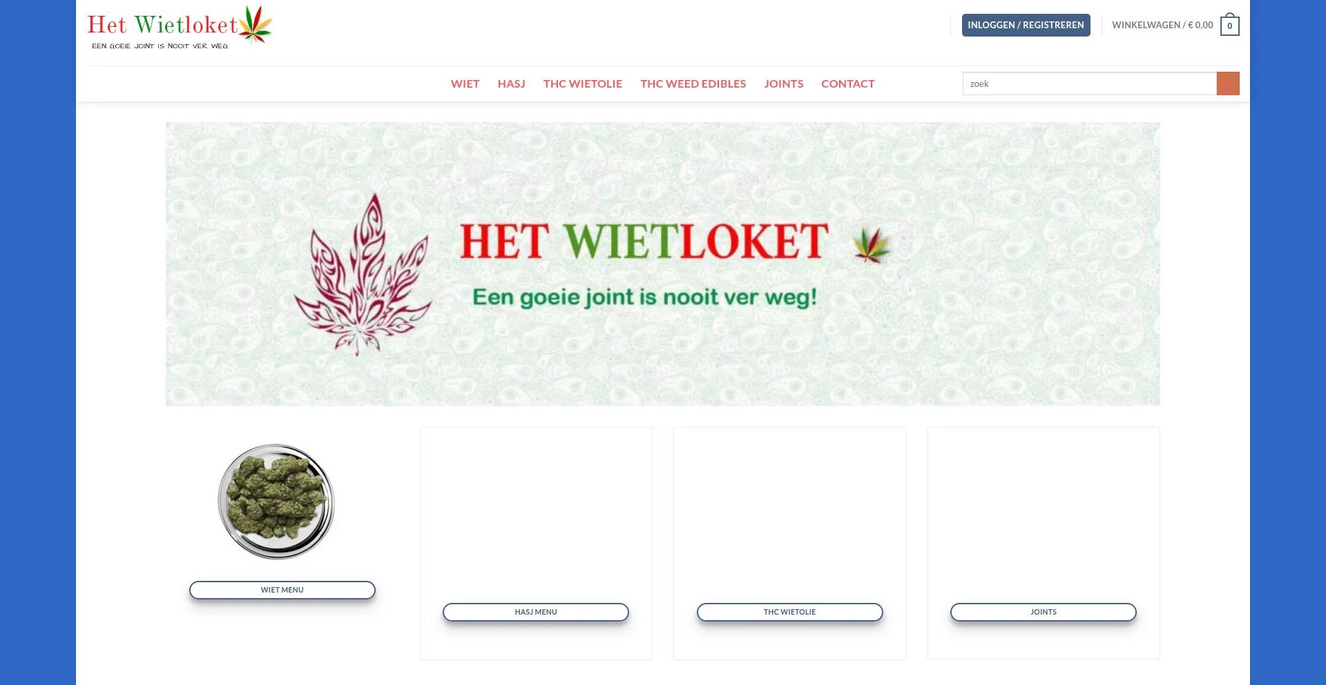 Website screenshot of Wietloket.com