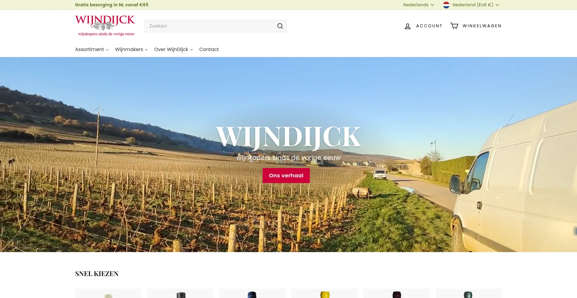 Website screenshot of Wijndijck.nl
