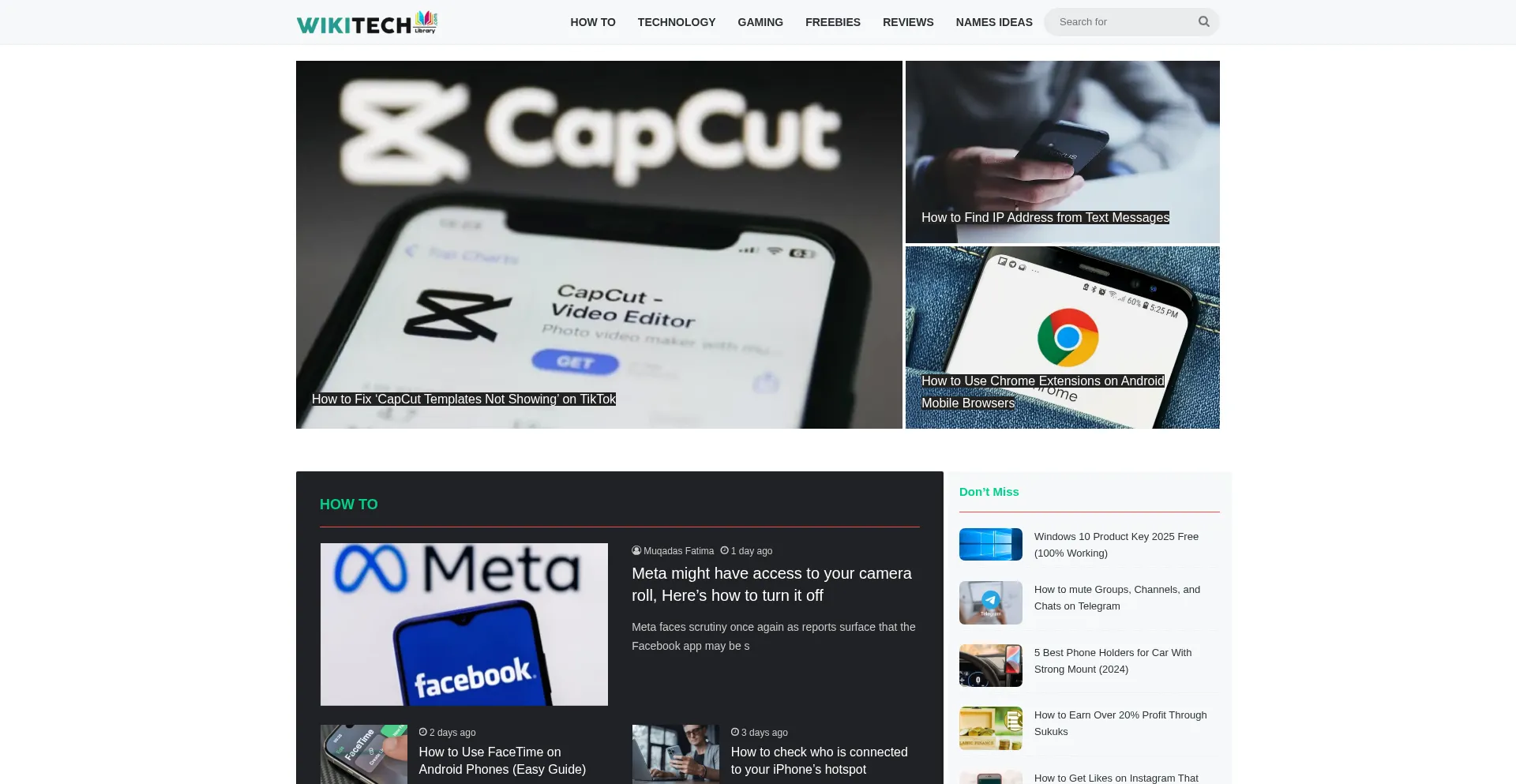 Website screenshot of Wikitechlibrary.com