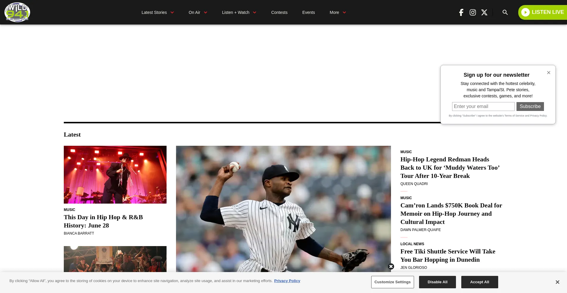 Website screenshot of Wild941.com