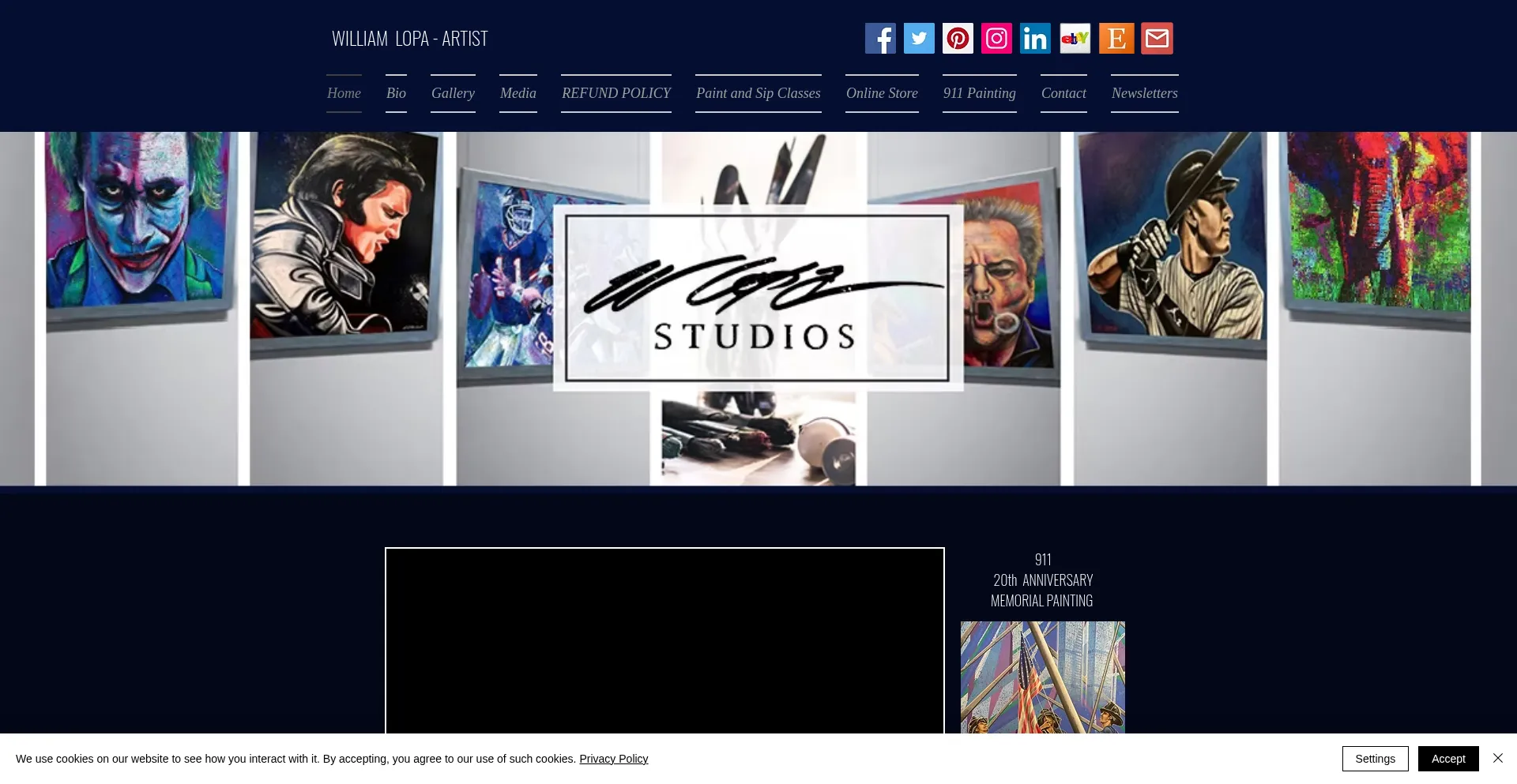 Website screenshot of Williamlopa.com