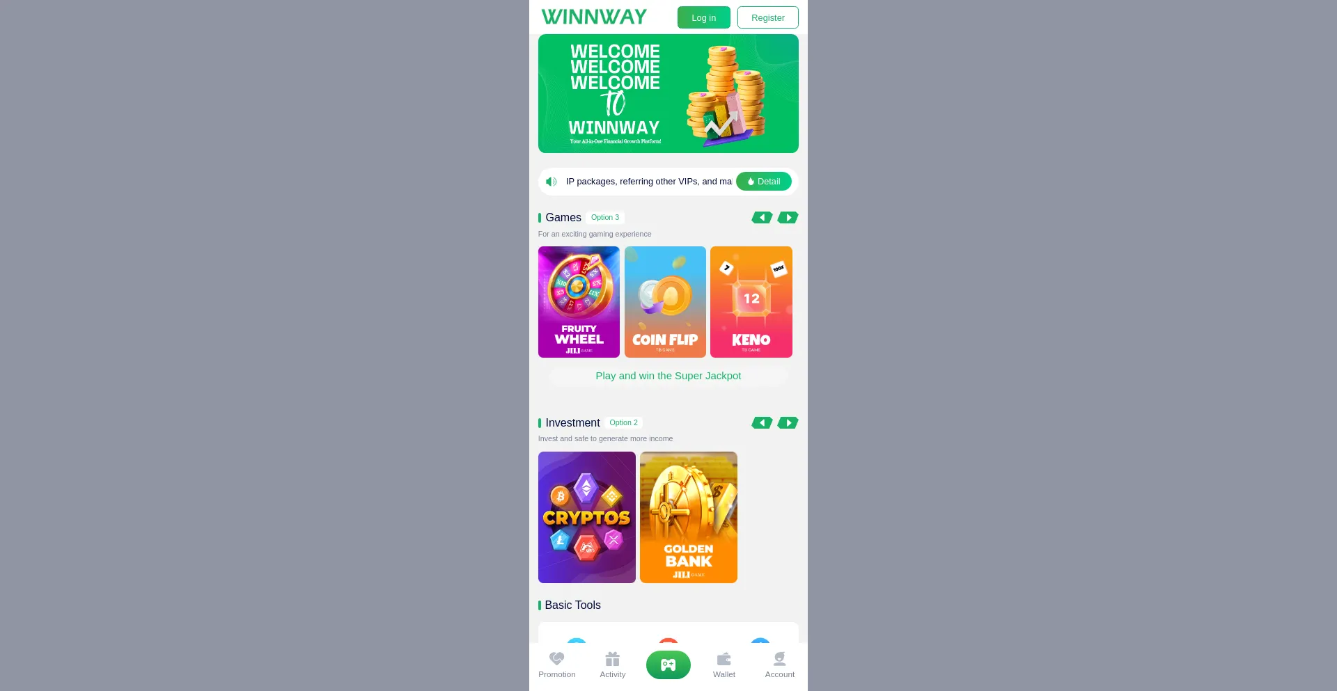 Website screenshot of Winnway.com