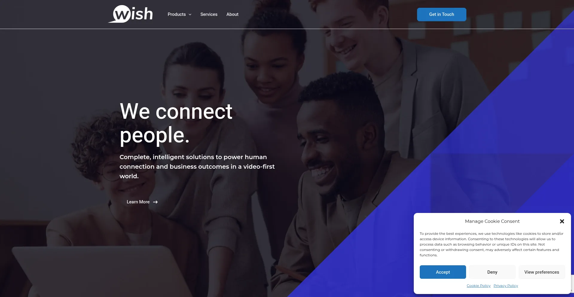 Website screenshot of Wishcollaboration.com