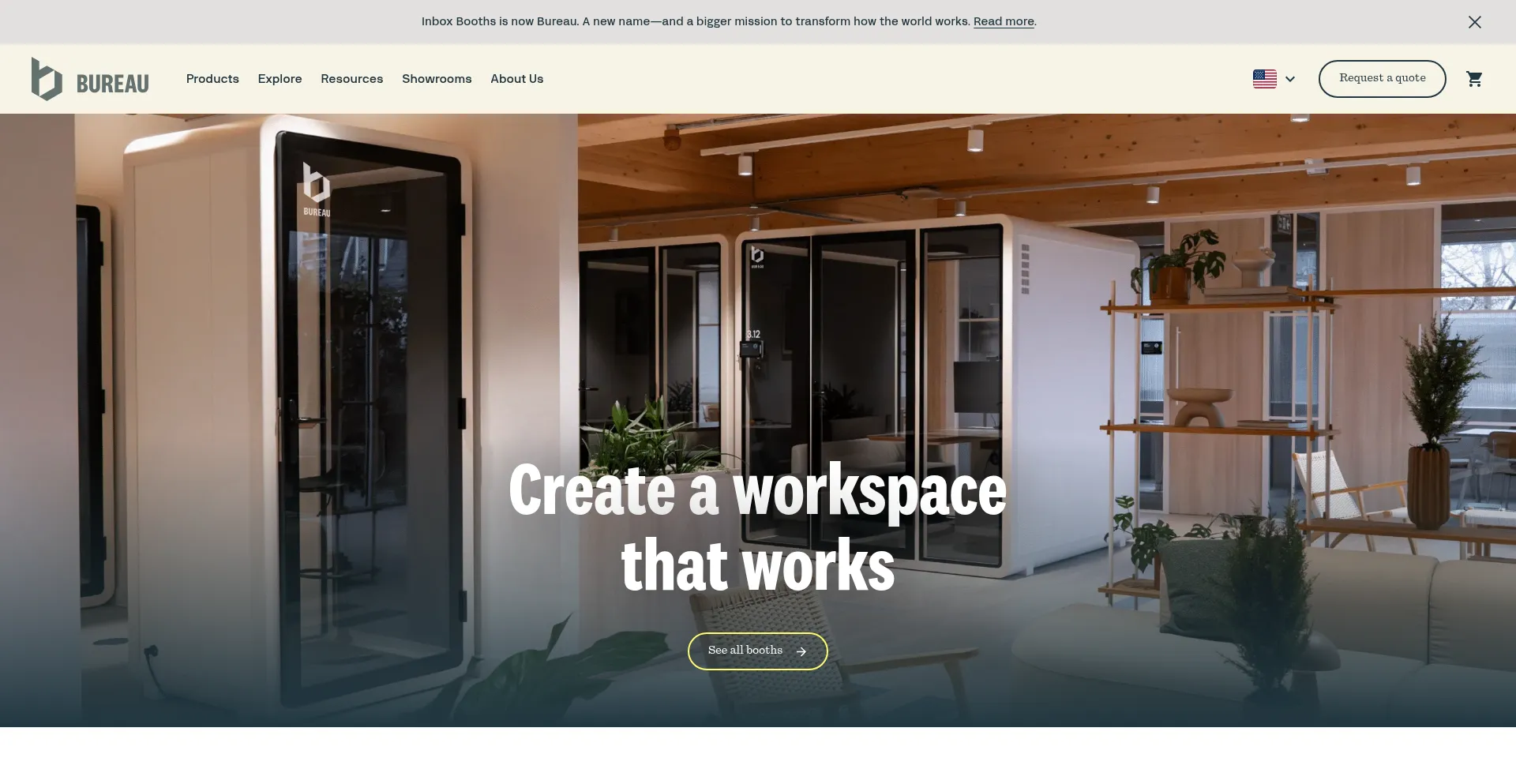 Website screenshot of Withbureau.com