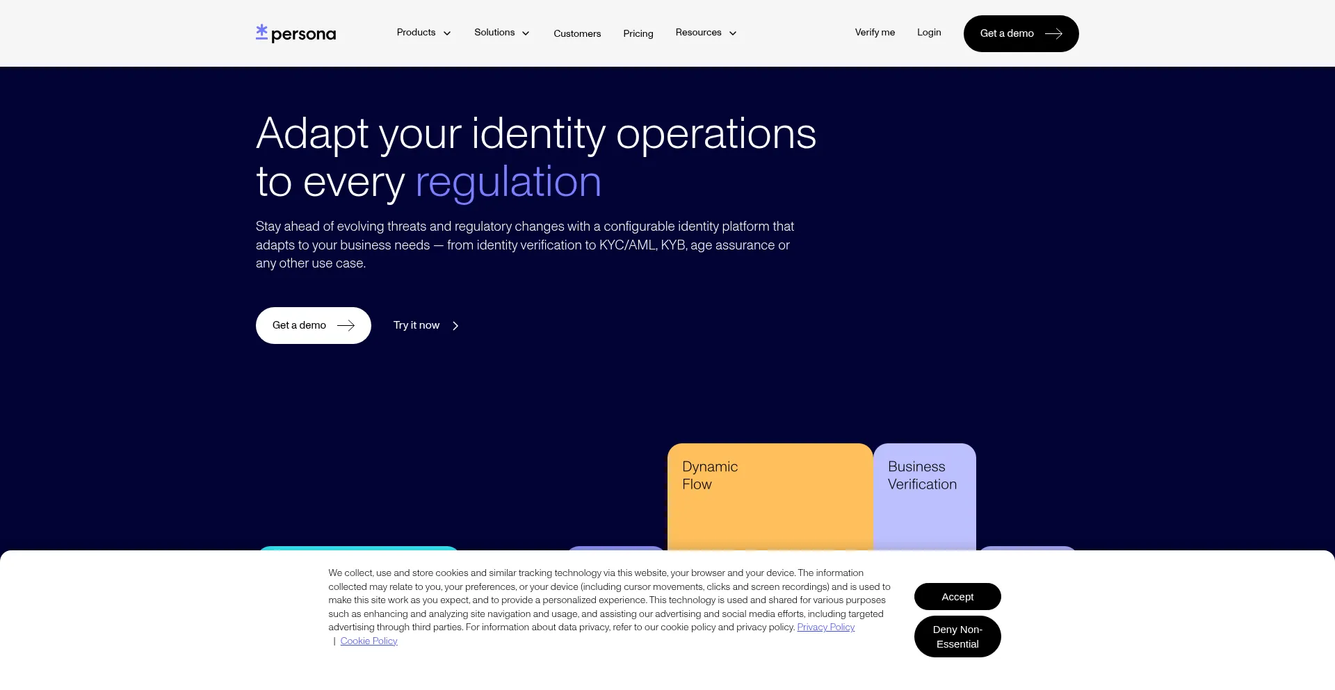 Website screenshot of Withpersona.com