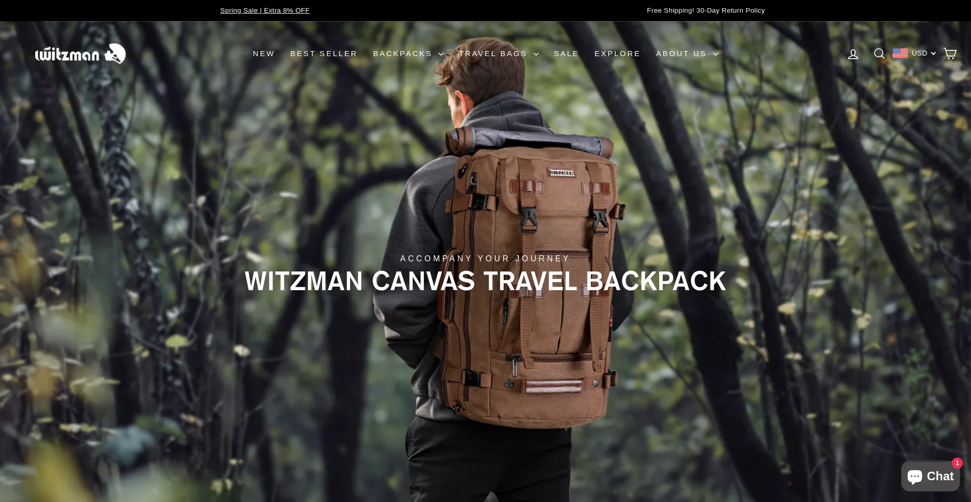 Website screenshot of Witzman.com