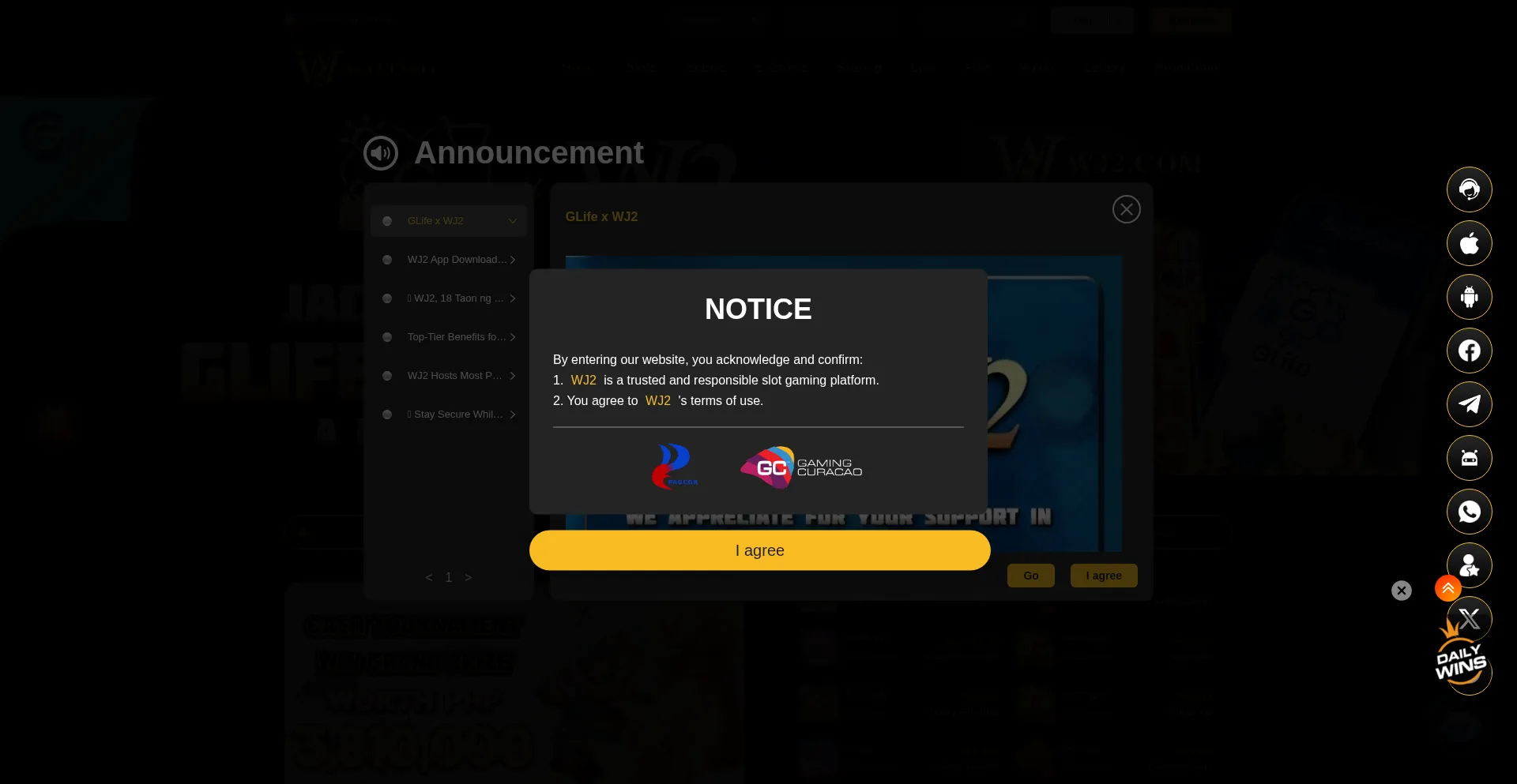 Website screenshot of Wj2.com