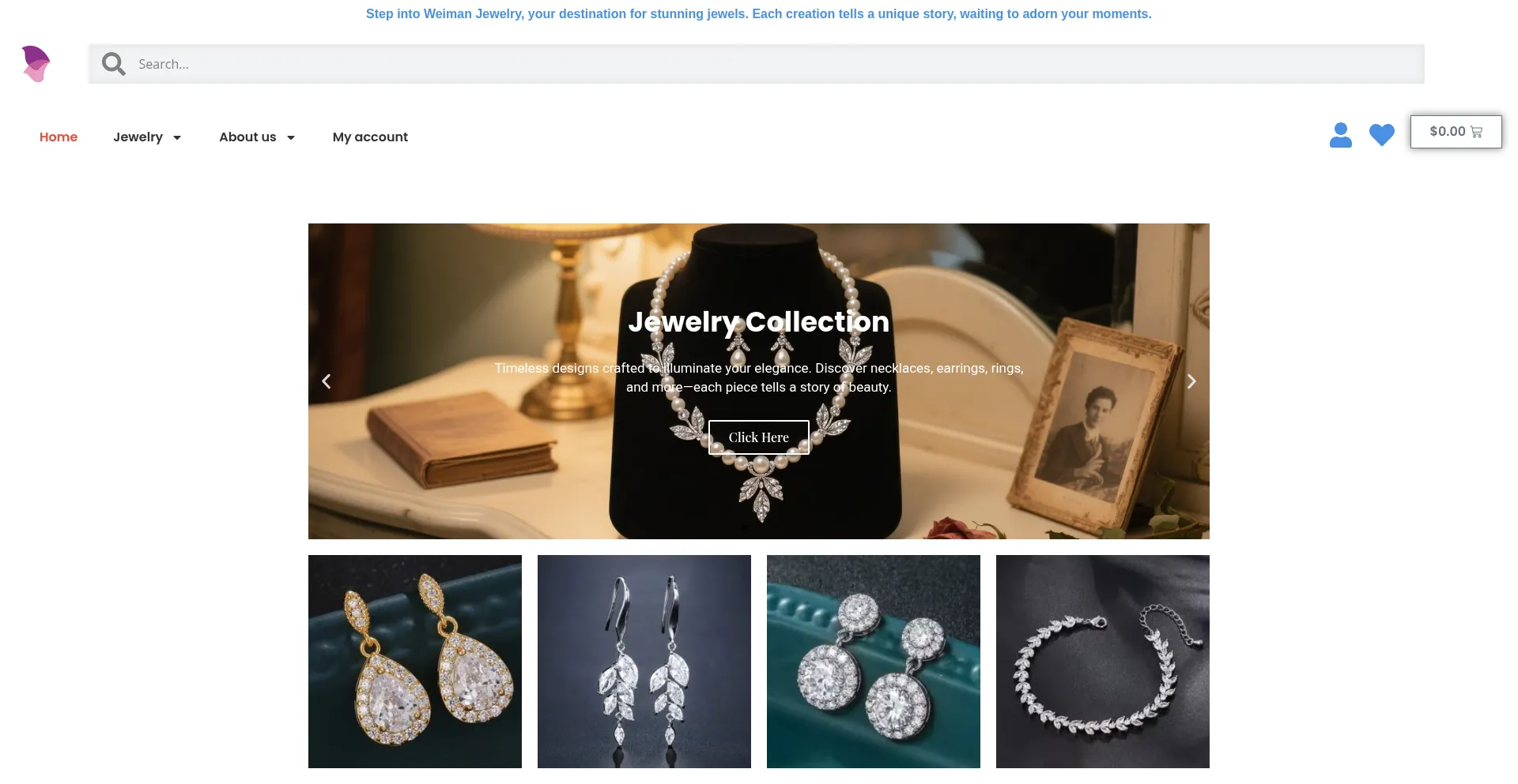 Website screenshot of Wmanjewelry.com