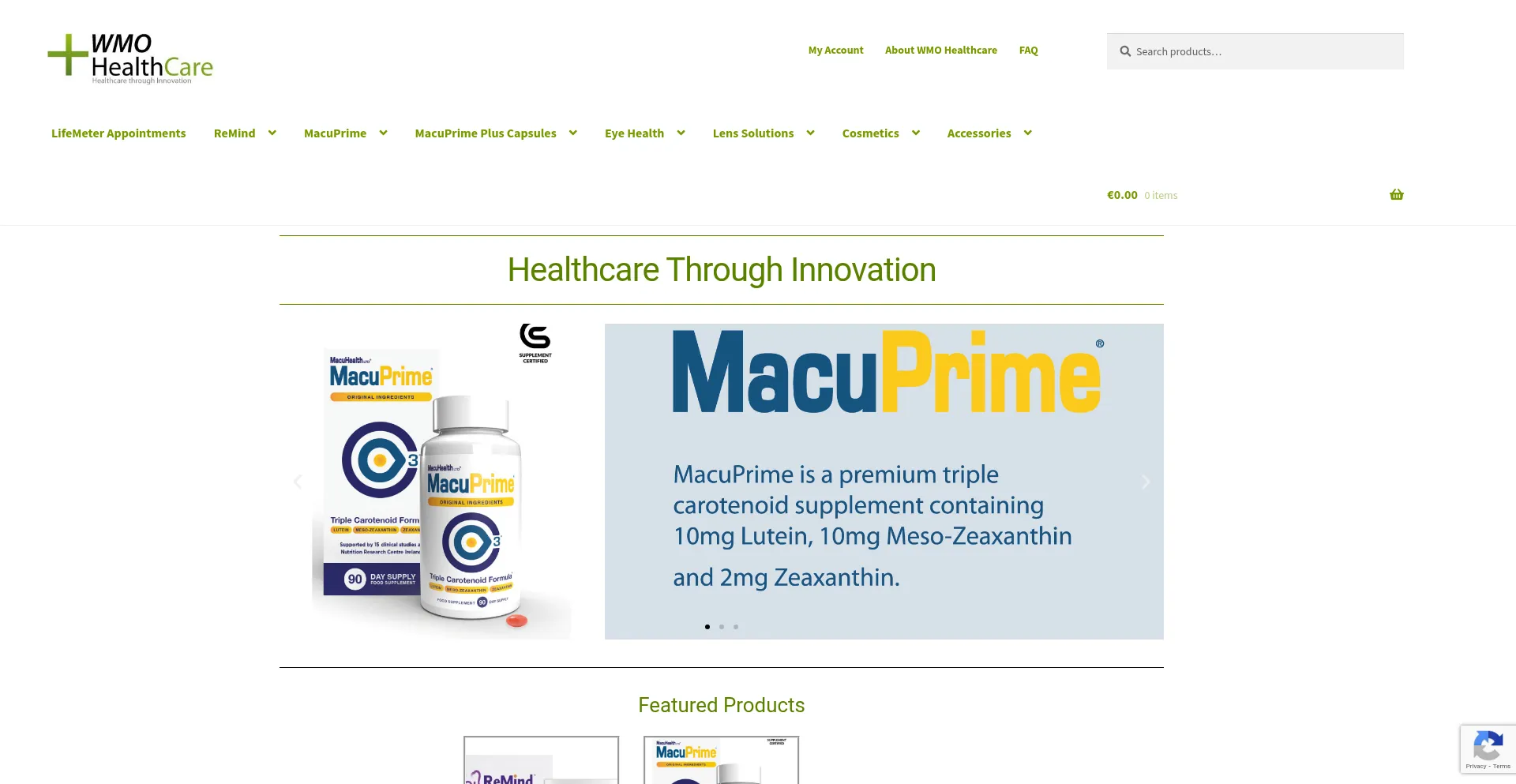 Website screenshot of Wmohealthcare.com