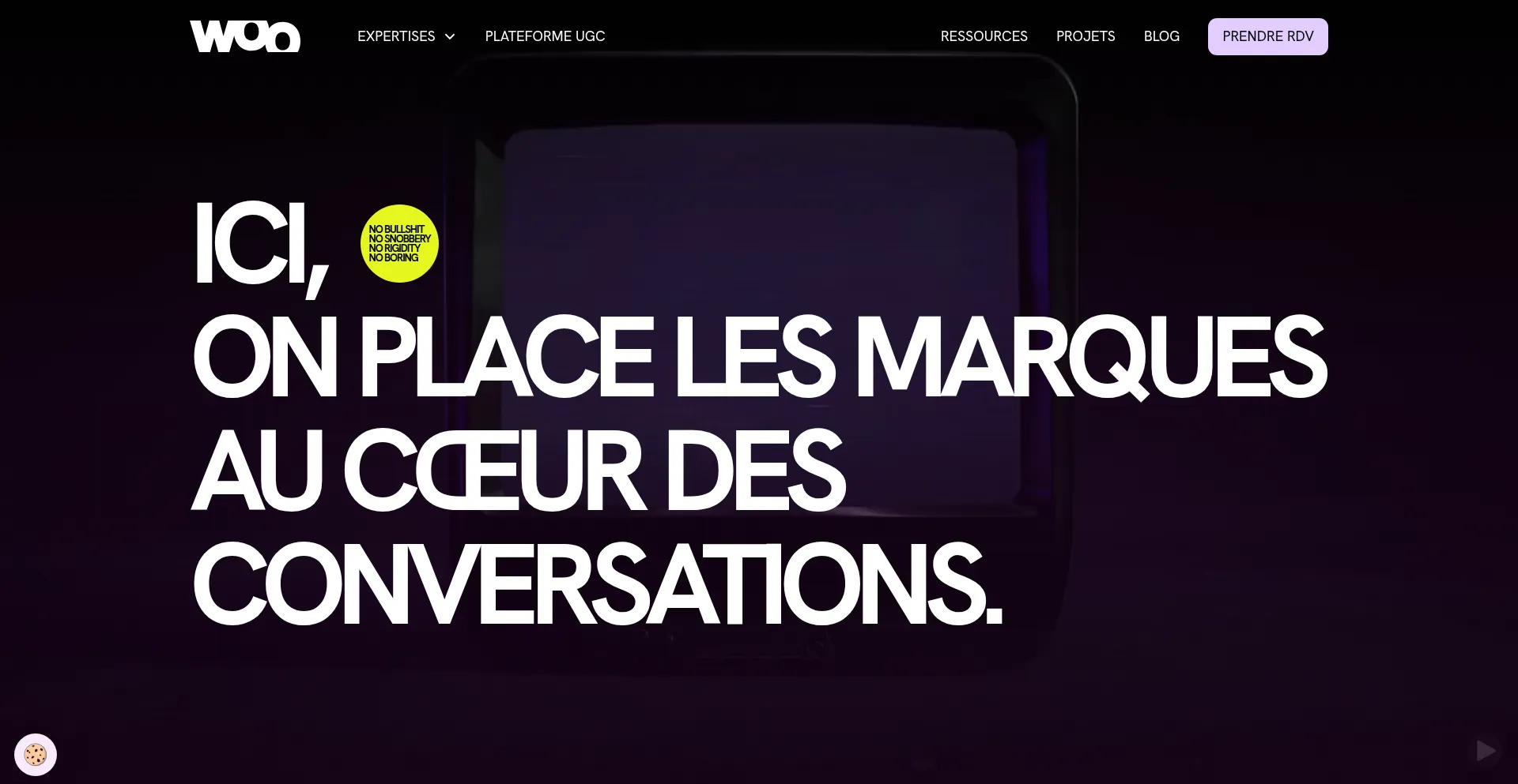 Website screenshot of Woo.paris