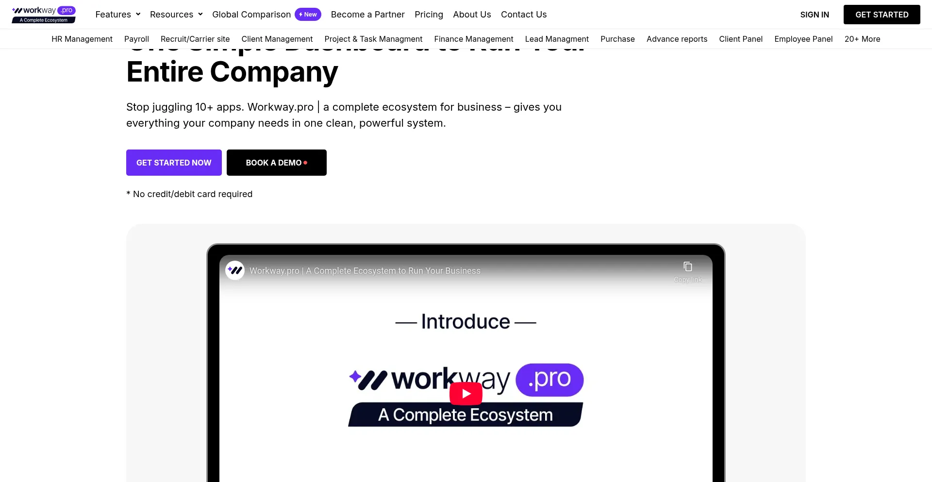 Website screenshot of Workway.pro