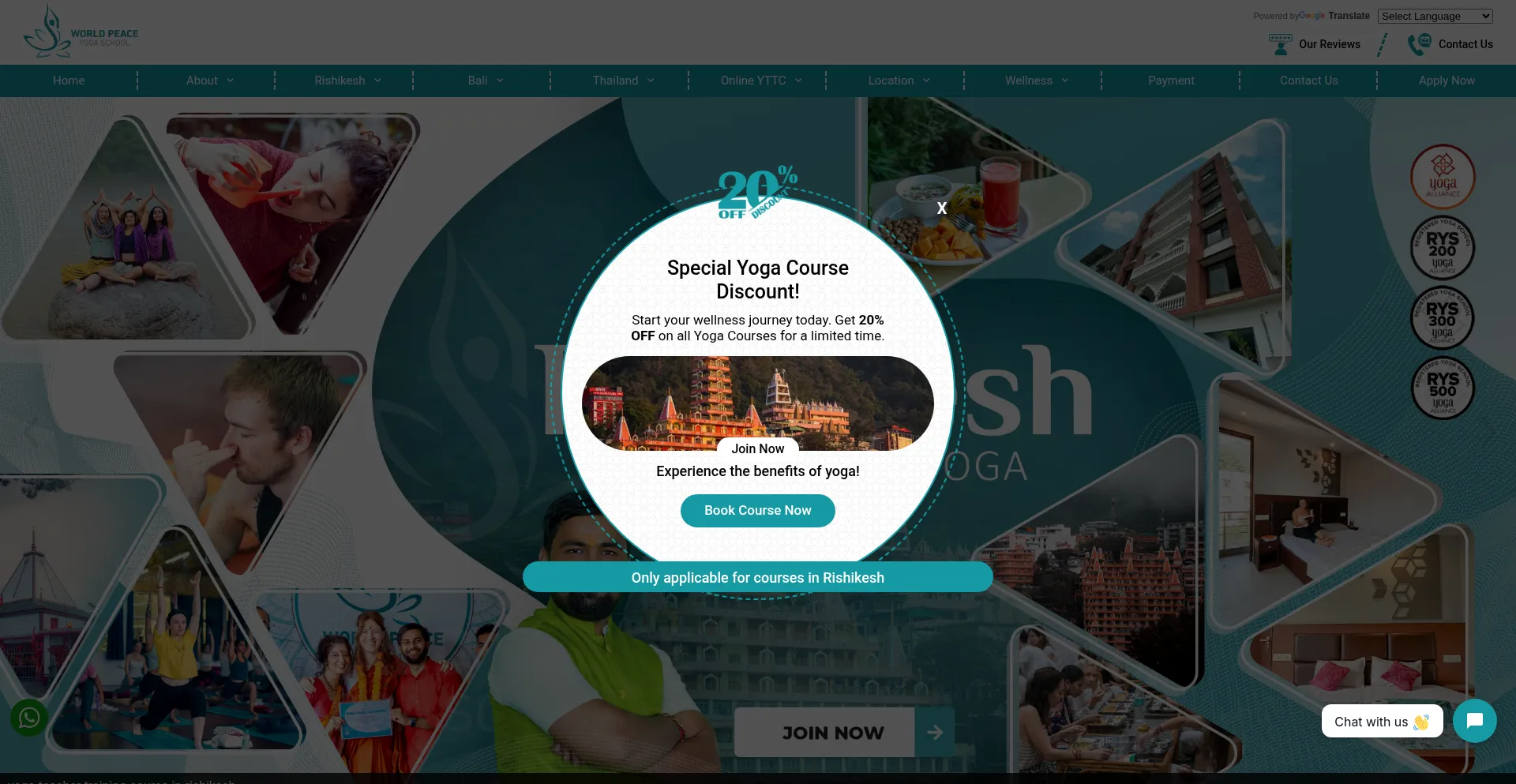 Worldpeaceyogaschool.com