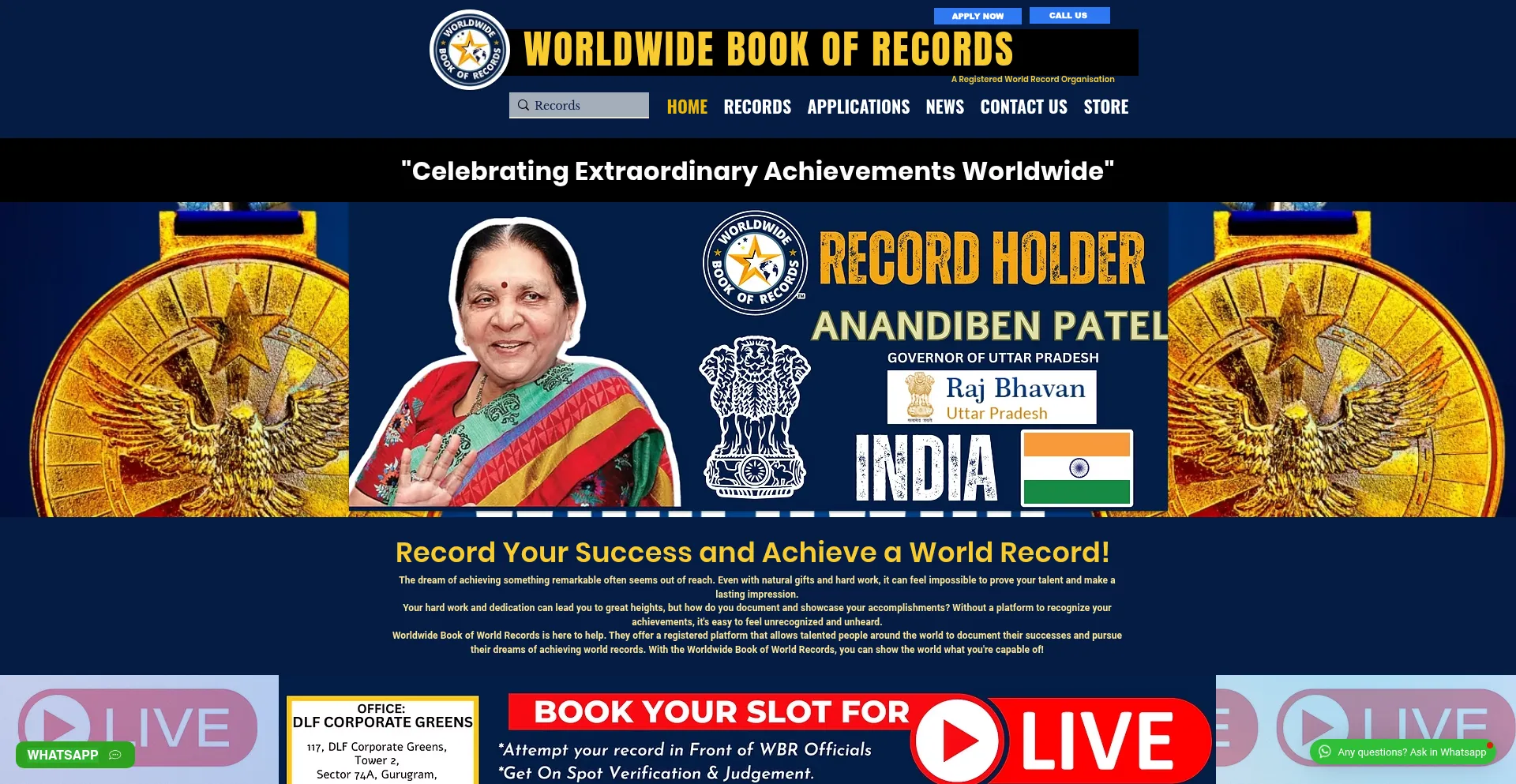 Website screenshot of Worldwideworldrecords.com