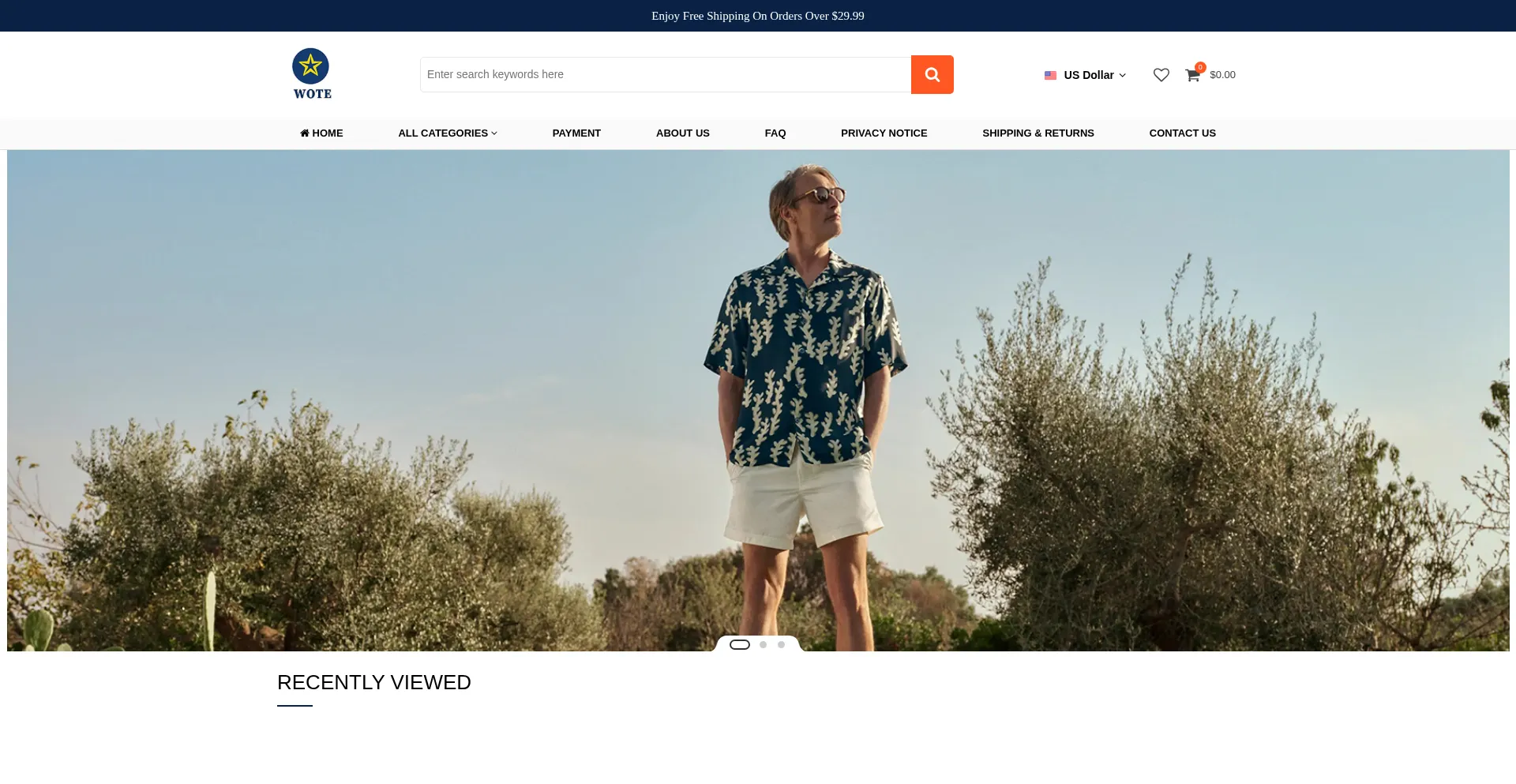 Website screenshot of Wote.org
