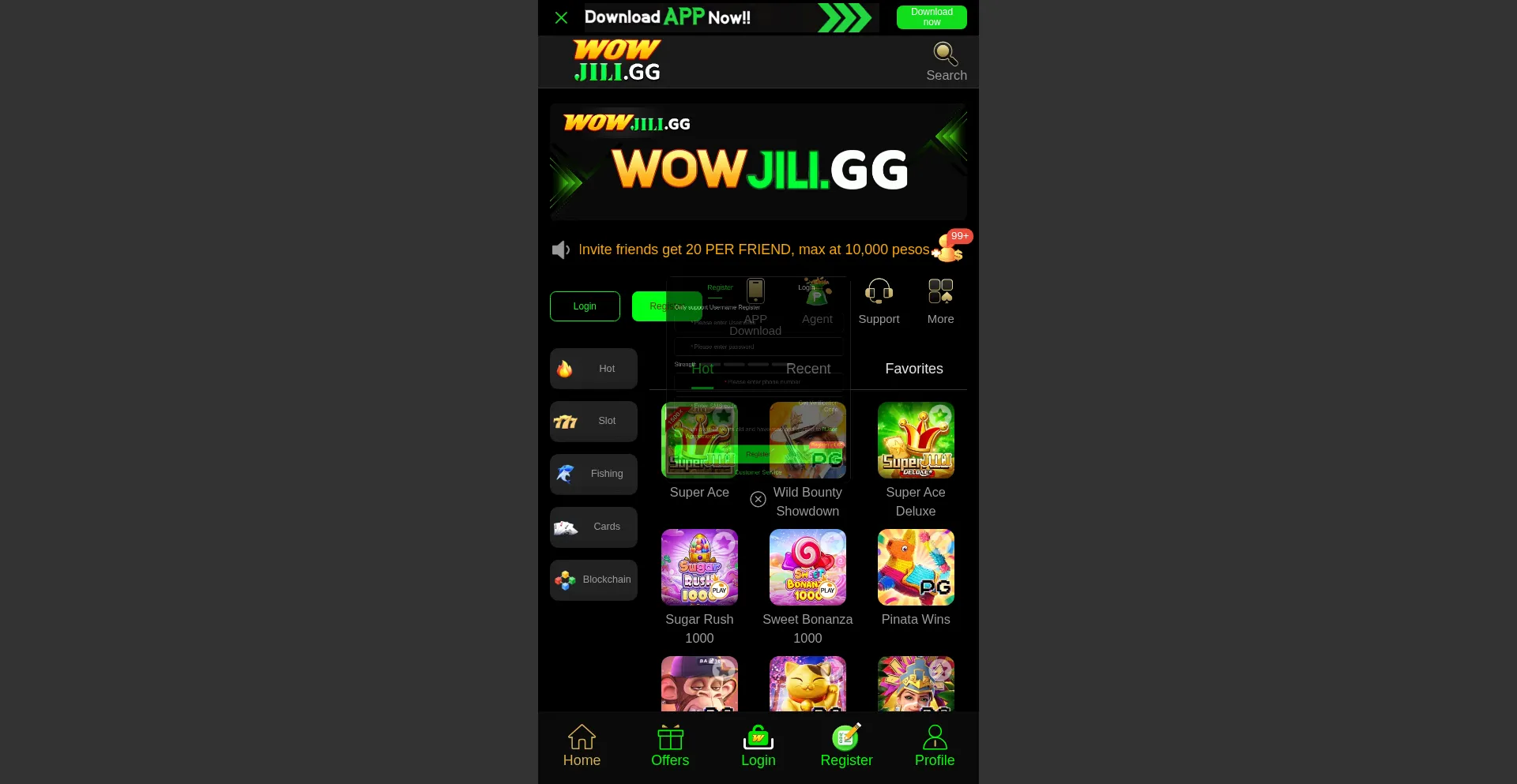 Website screenshot of Wowj88.com