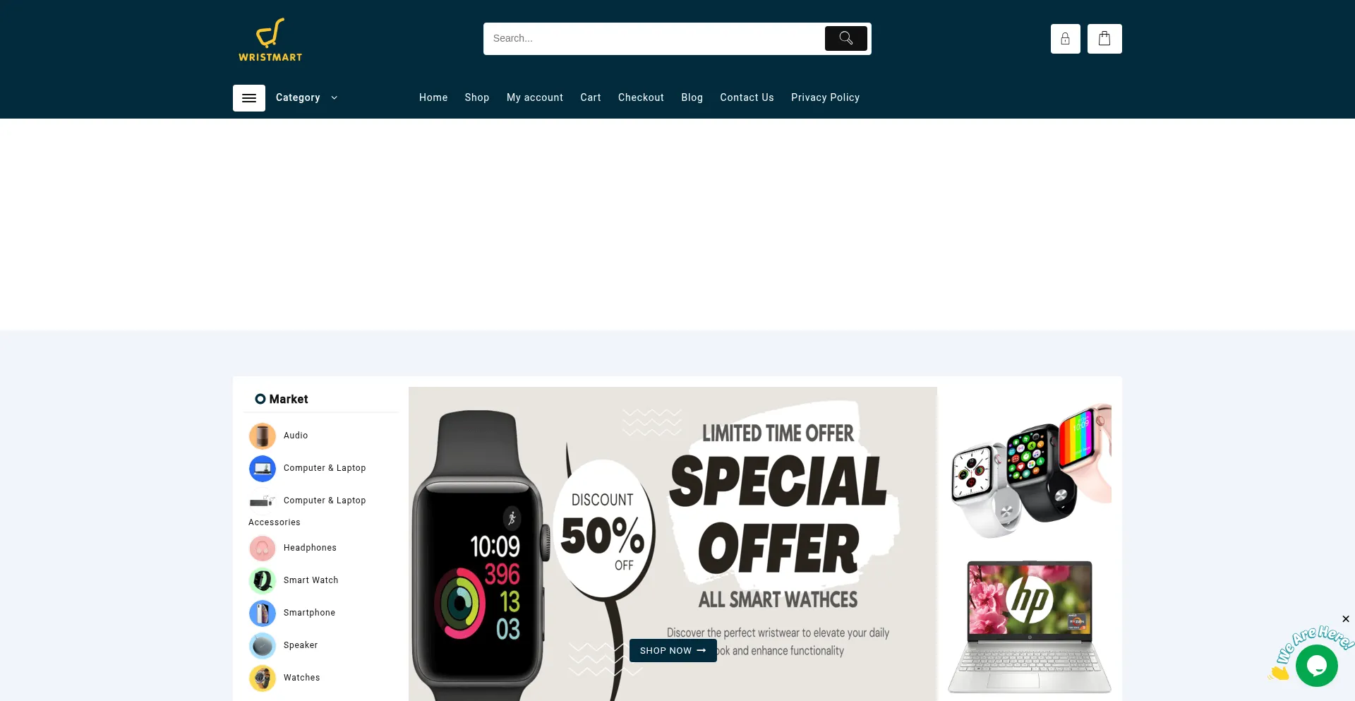 Website screenshot of Wristmart.in