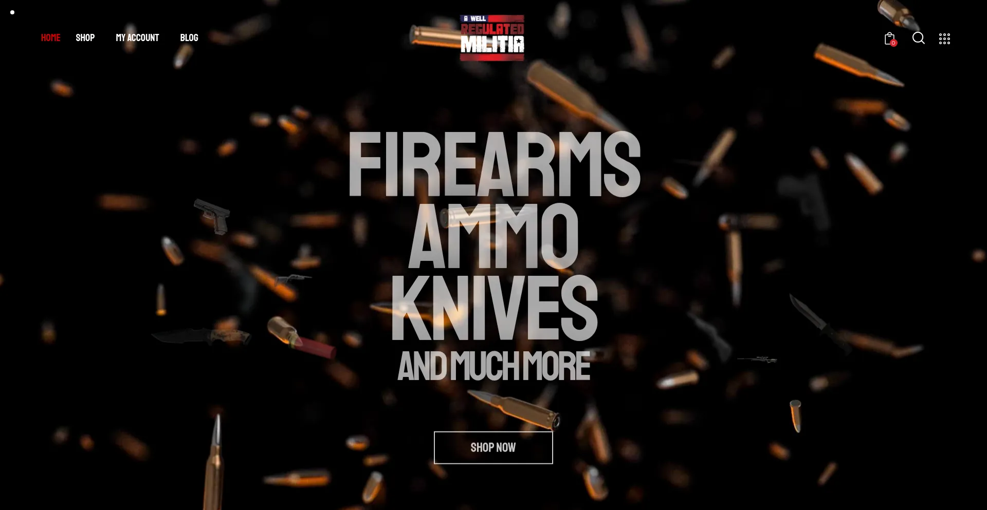 Website screenshot of Wrmguns.com