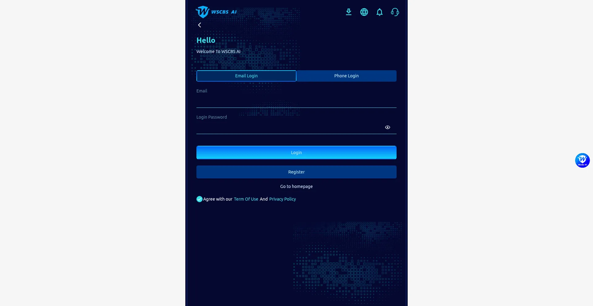 Website screenshot of Wscbs.org
