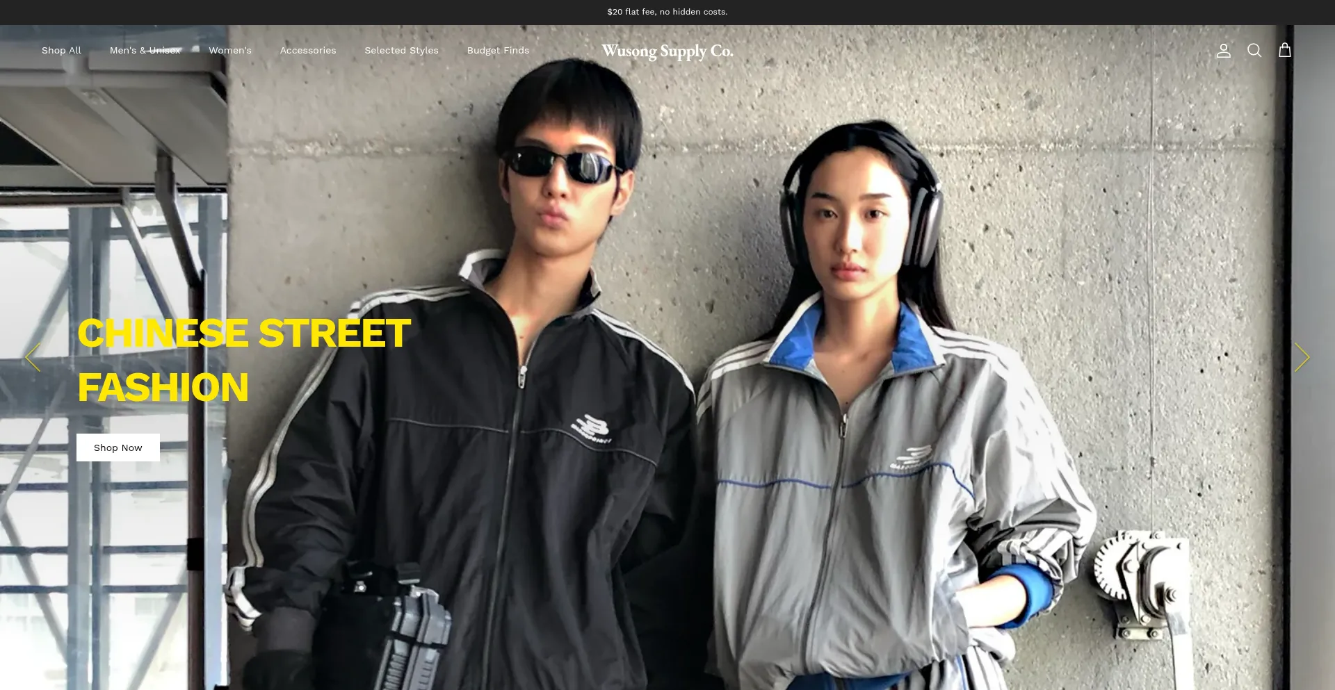 Website screenshot of Wusong.co