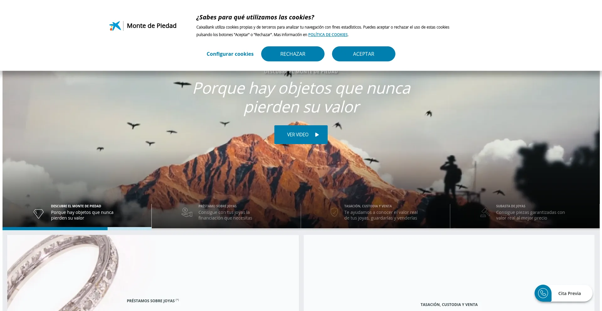 Website screenshot of Www4.montedepiedad.caixabank.es