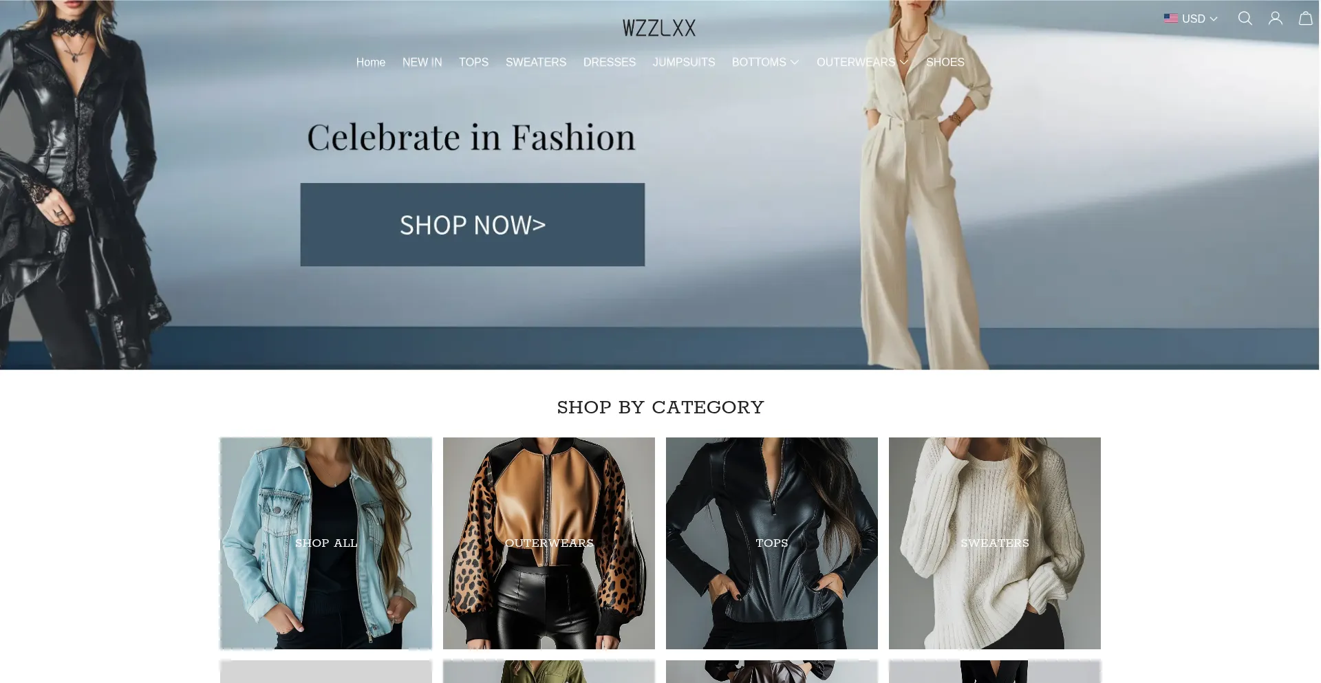 Website screenshot of Wzzlxx.com