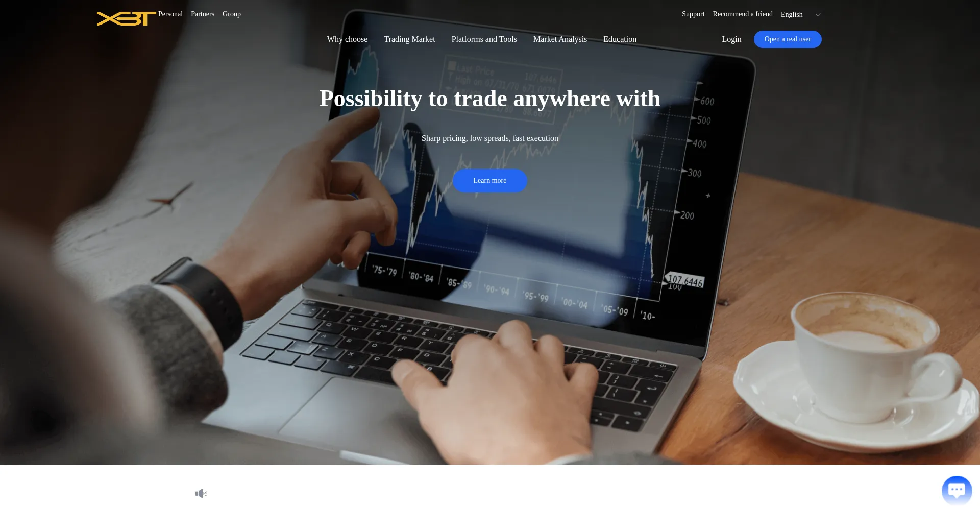 Website screenshot of Xbt68.com