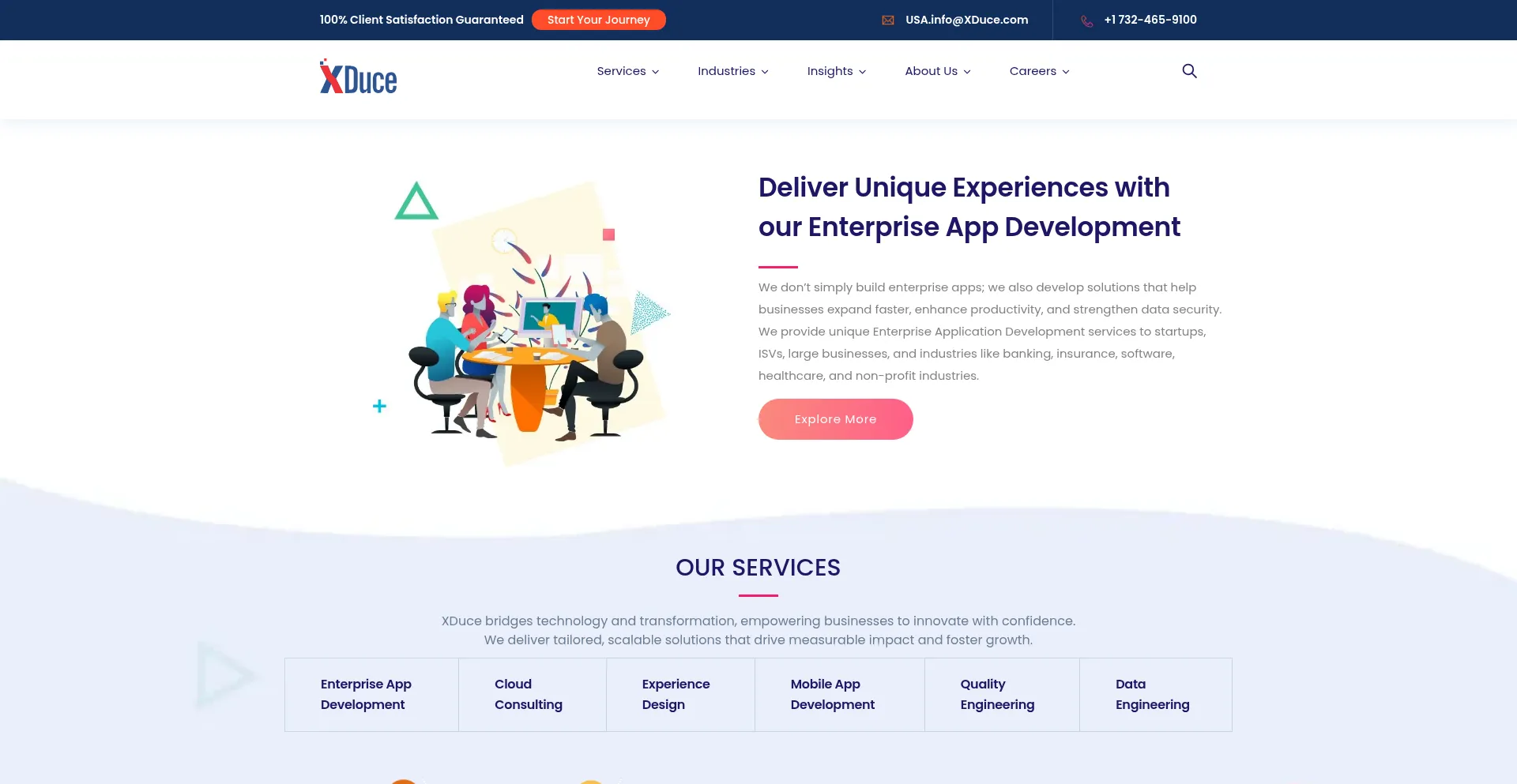 Website screenshot of Xduce.com