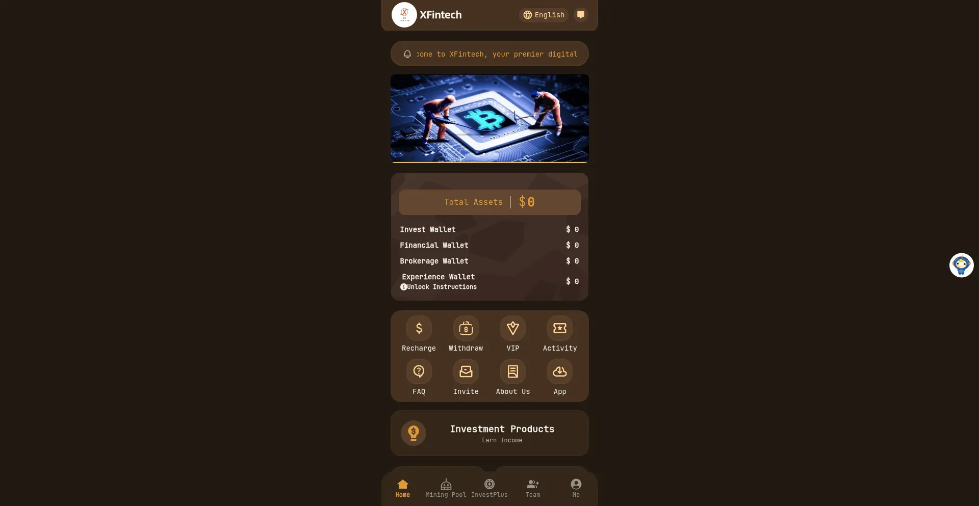 Website screenshot of Xfintech.net