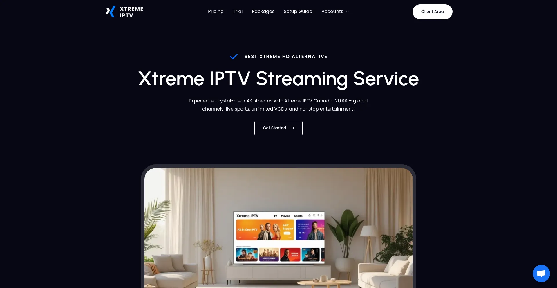 Website screenshot of Xiptv.us