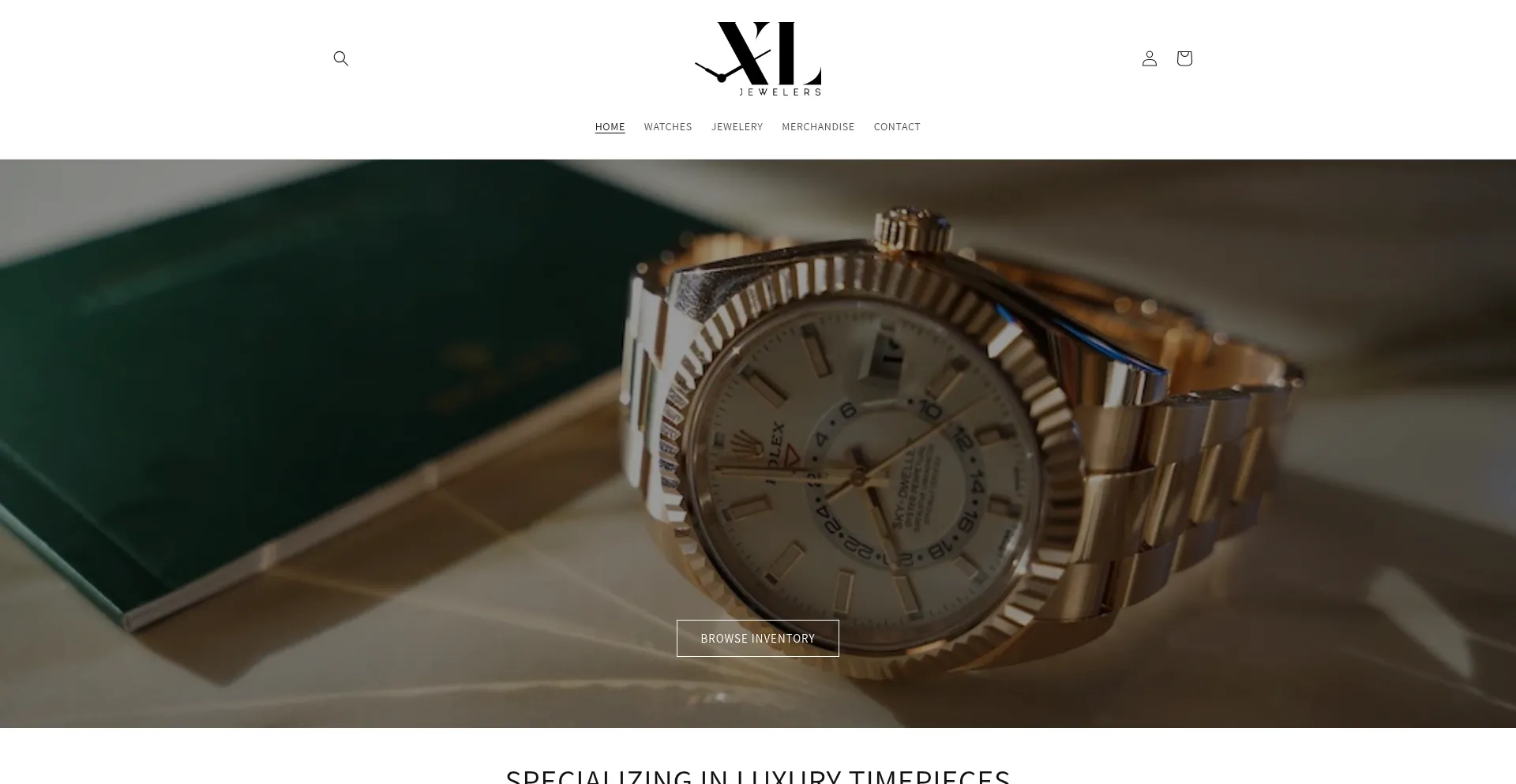 Website screenshot of Xljewelers.com