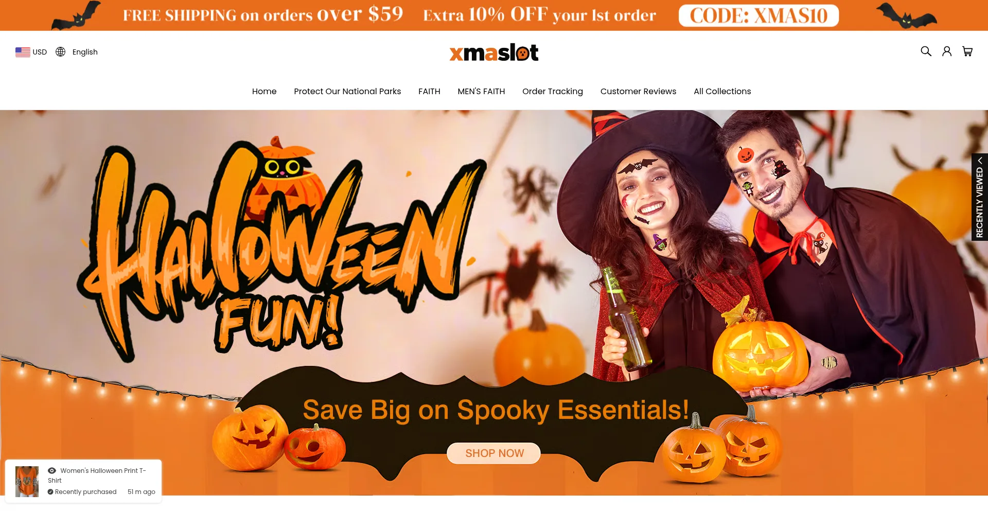 Website screenshot of Xmaslot.com
