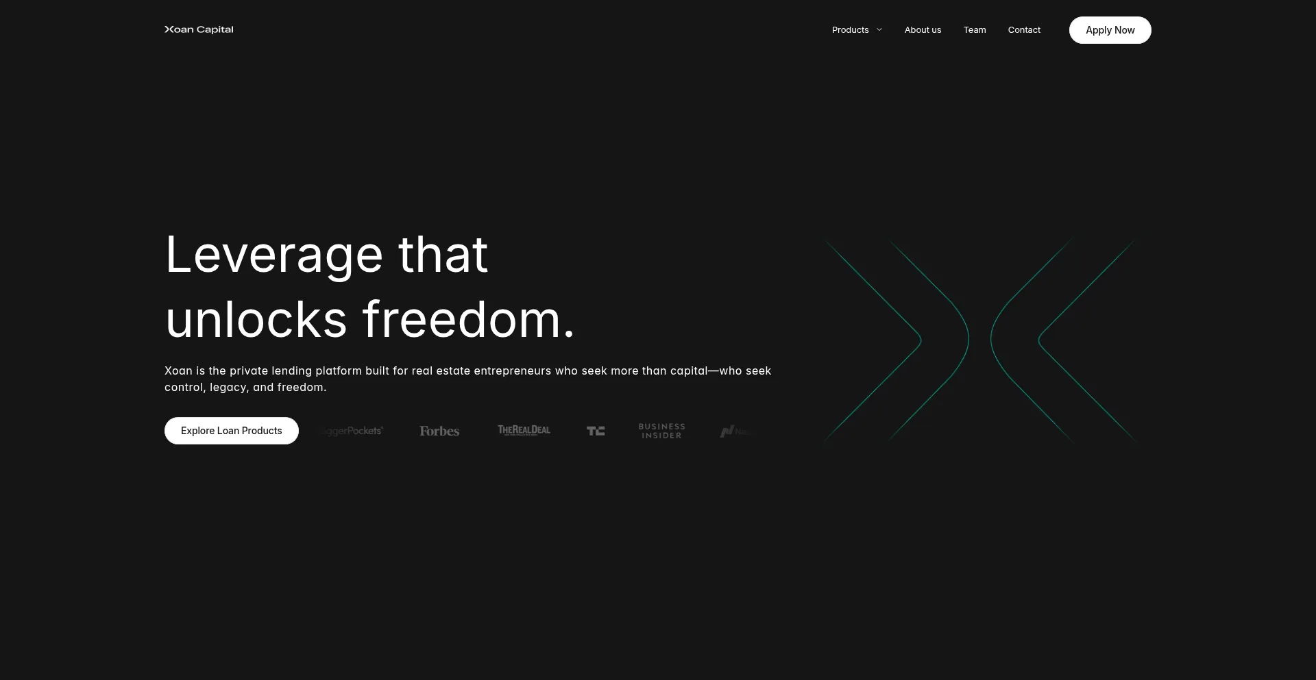 Website screenshot of Xoancapital.com