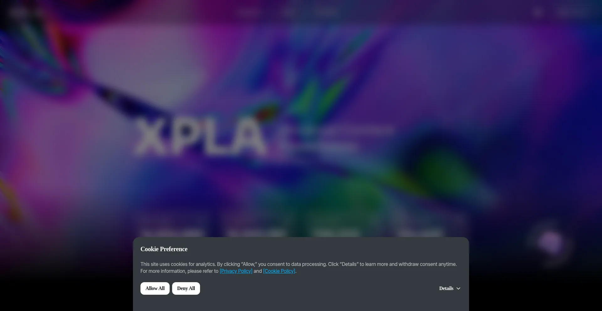 Website screenshot of Xpla.io