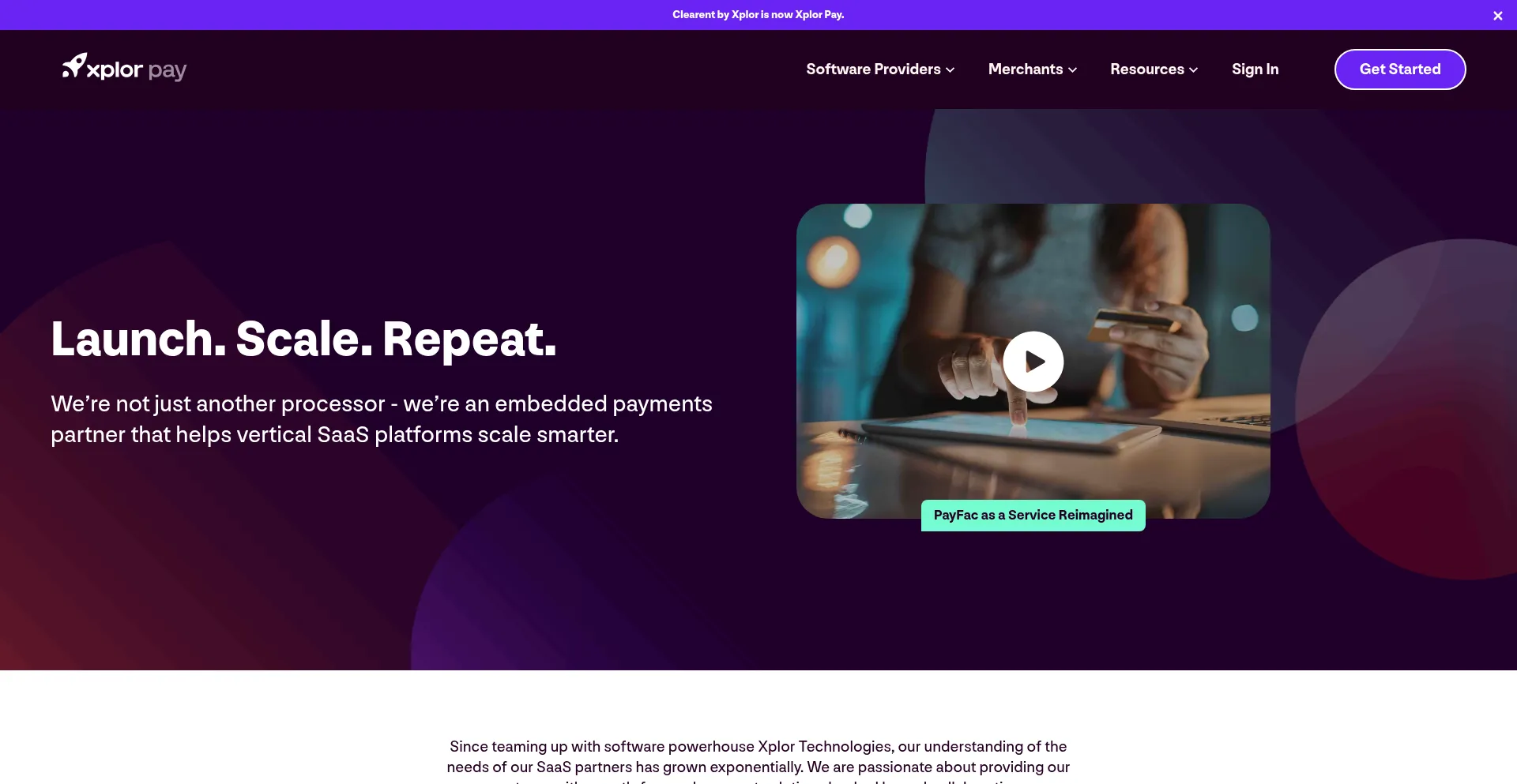 Website screenshot of Xplorpay.com