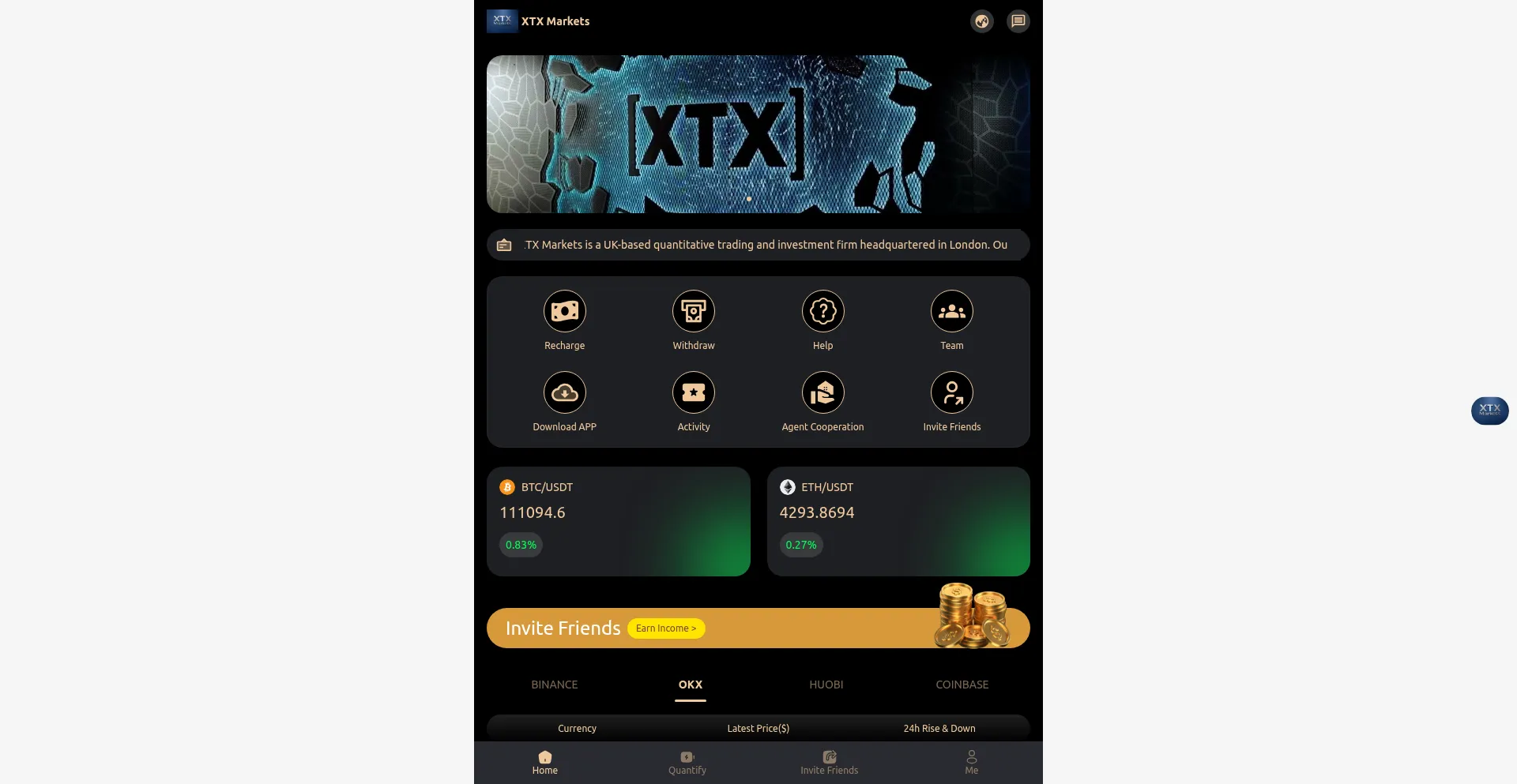 Website screenshot of Xtxmarkets.bond