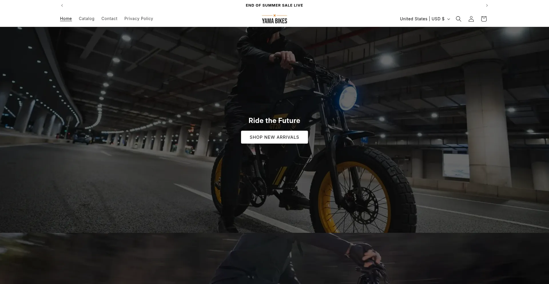 Website screenshot of Yamabikesco.com