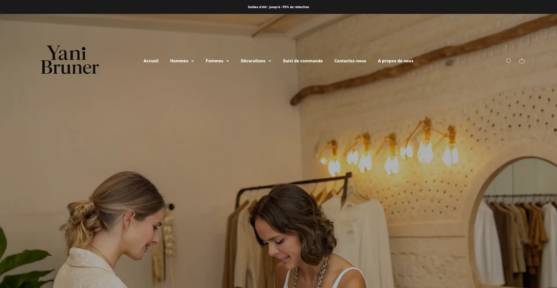Website screenshot of Yanibruner.ch