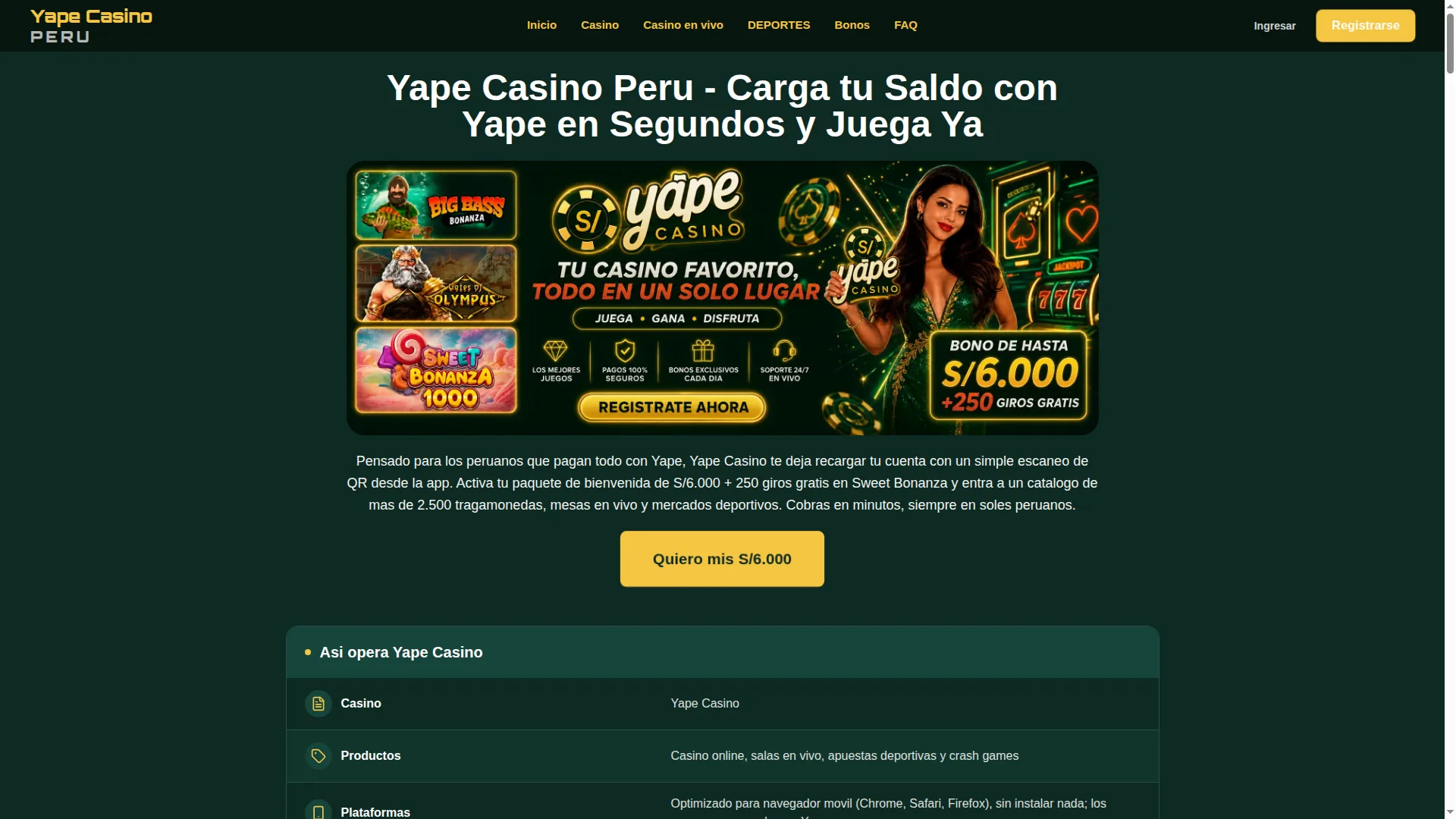 Yapecasinoperu.com