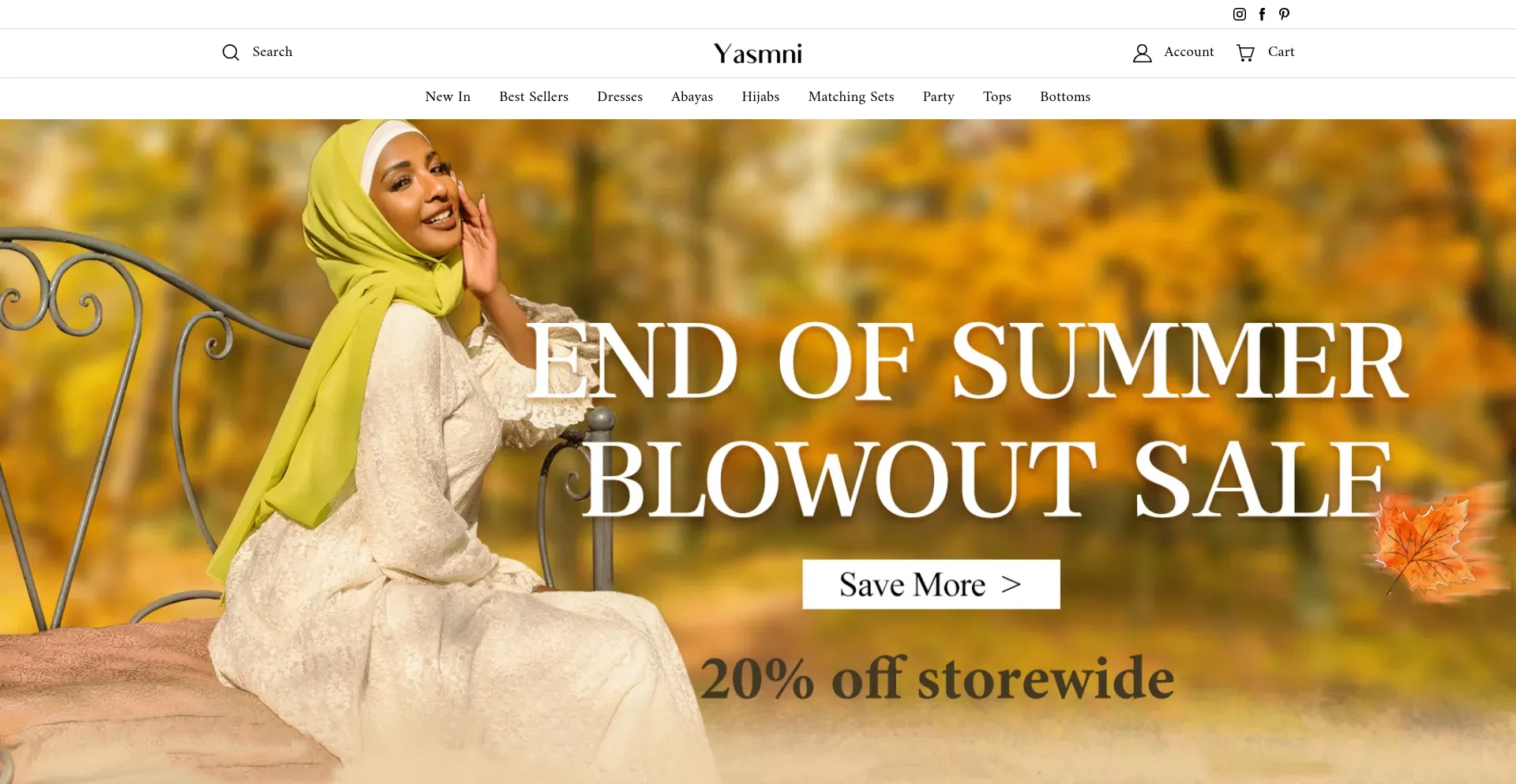 Website screenshot of Yasmni.com