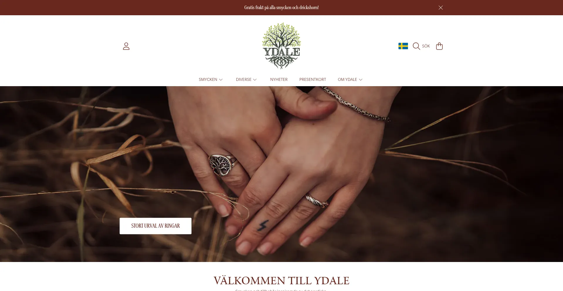 Website screenshot of Ydale.se