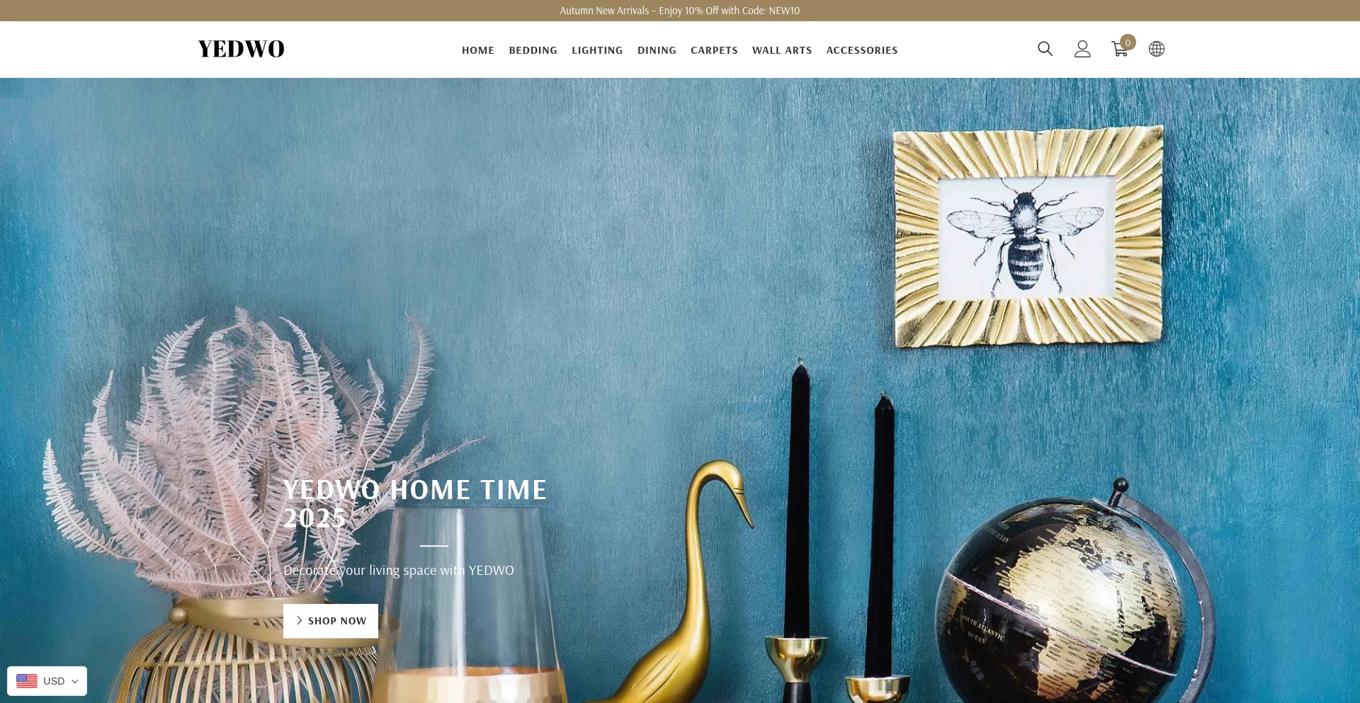 Website screenshot of Yedwo.com