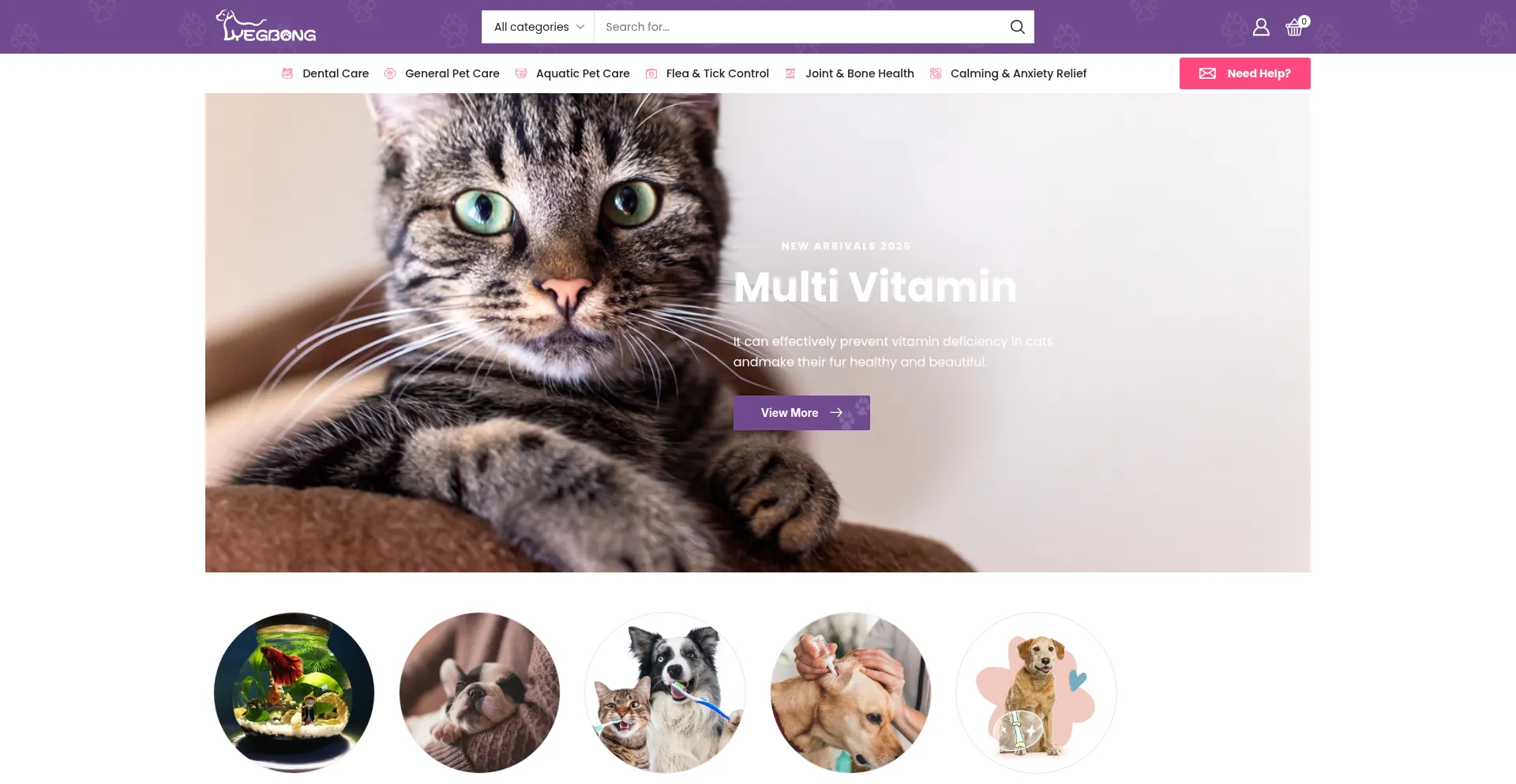 Website screenshot of Yegbong.com