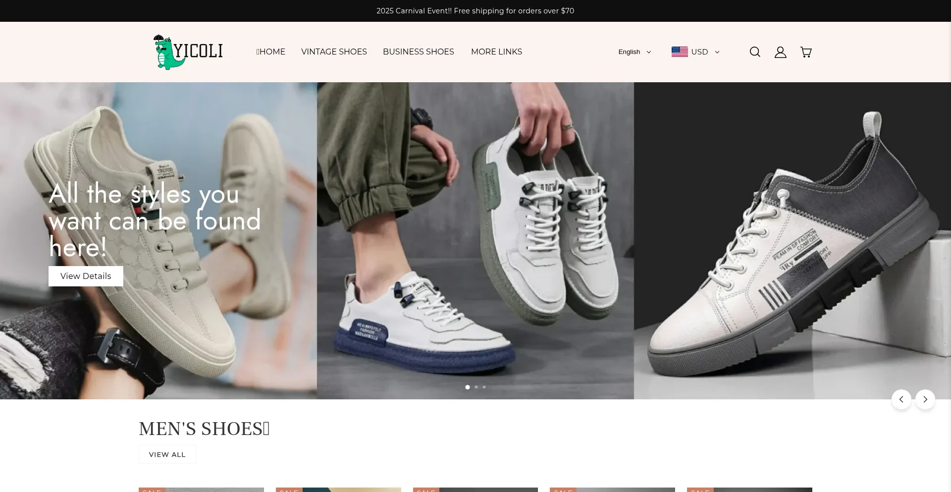 Website screenshot of Yicoli.com